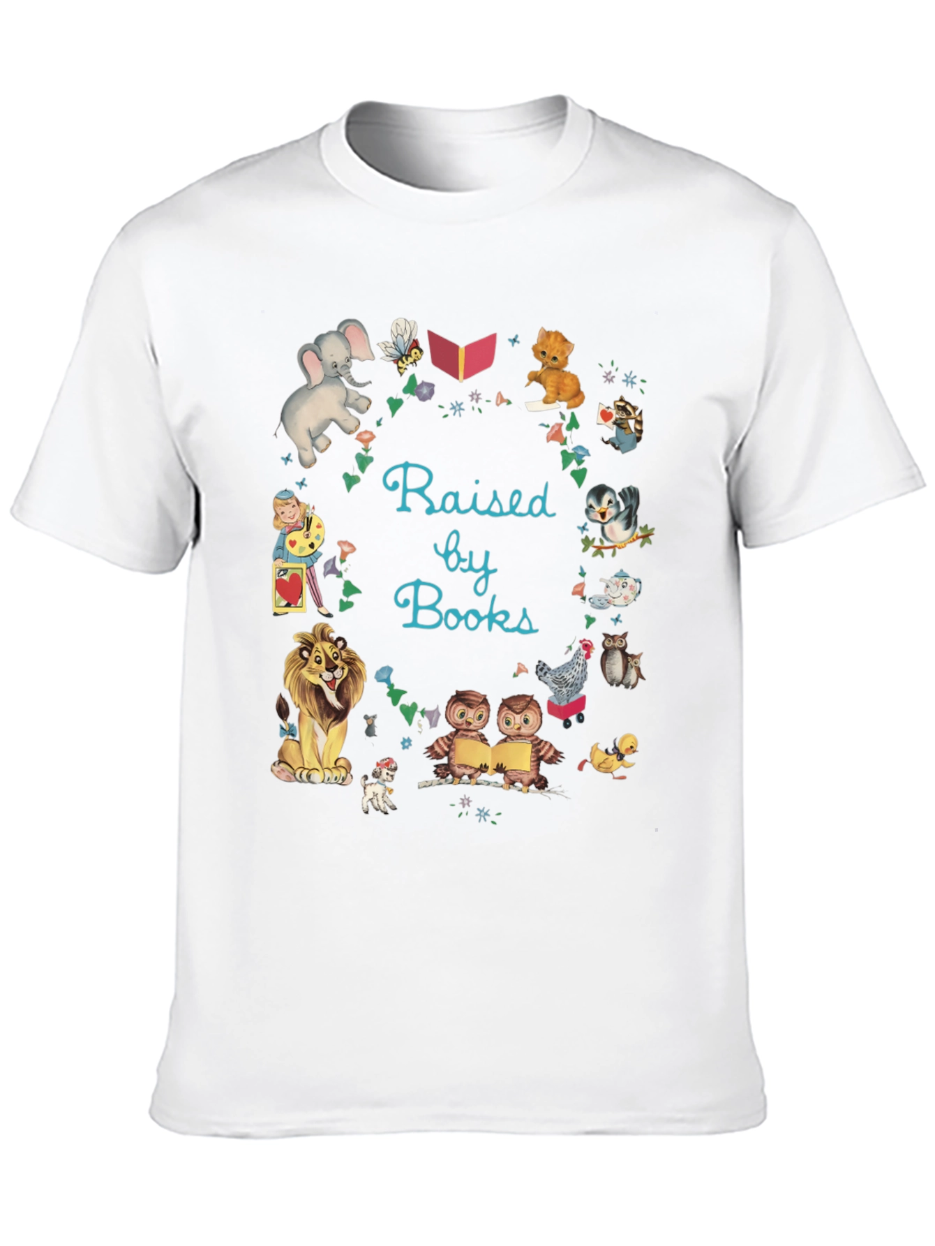Raised By Books Graphic Tee