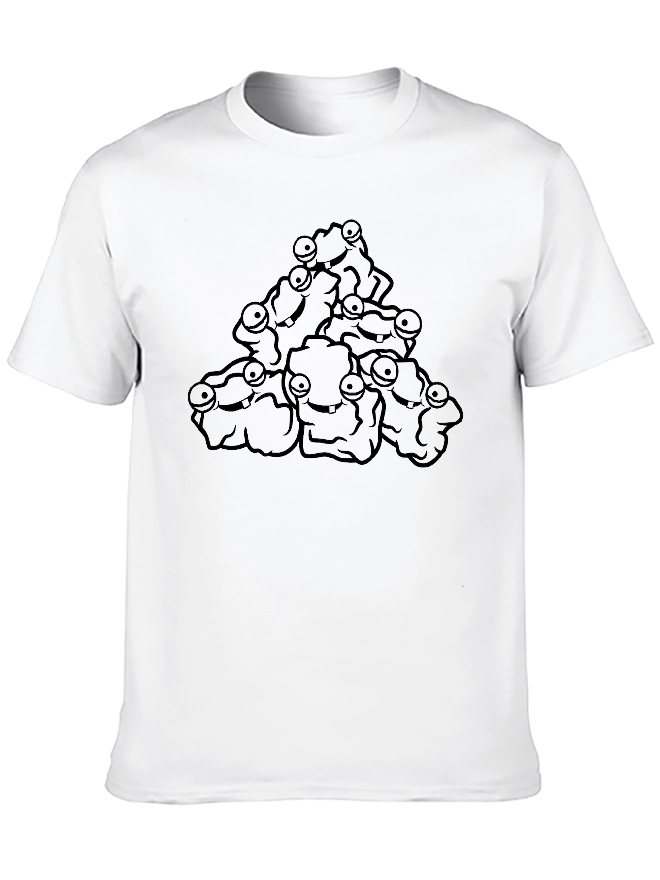 Monster Pile Graphic Tee - Black Cotton Blend