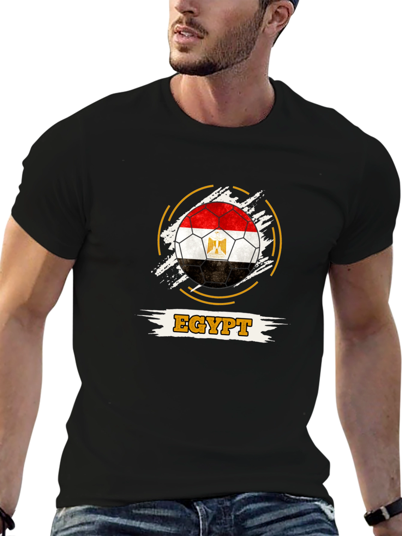 Egypt Soccer Ball Graphic T-Shirt