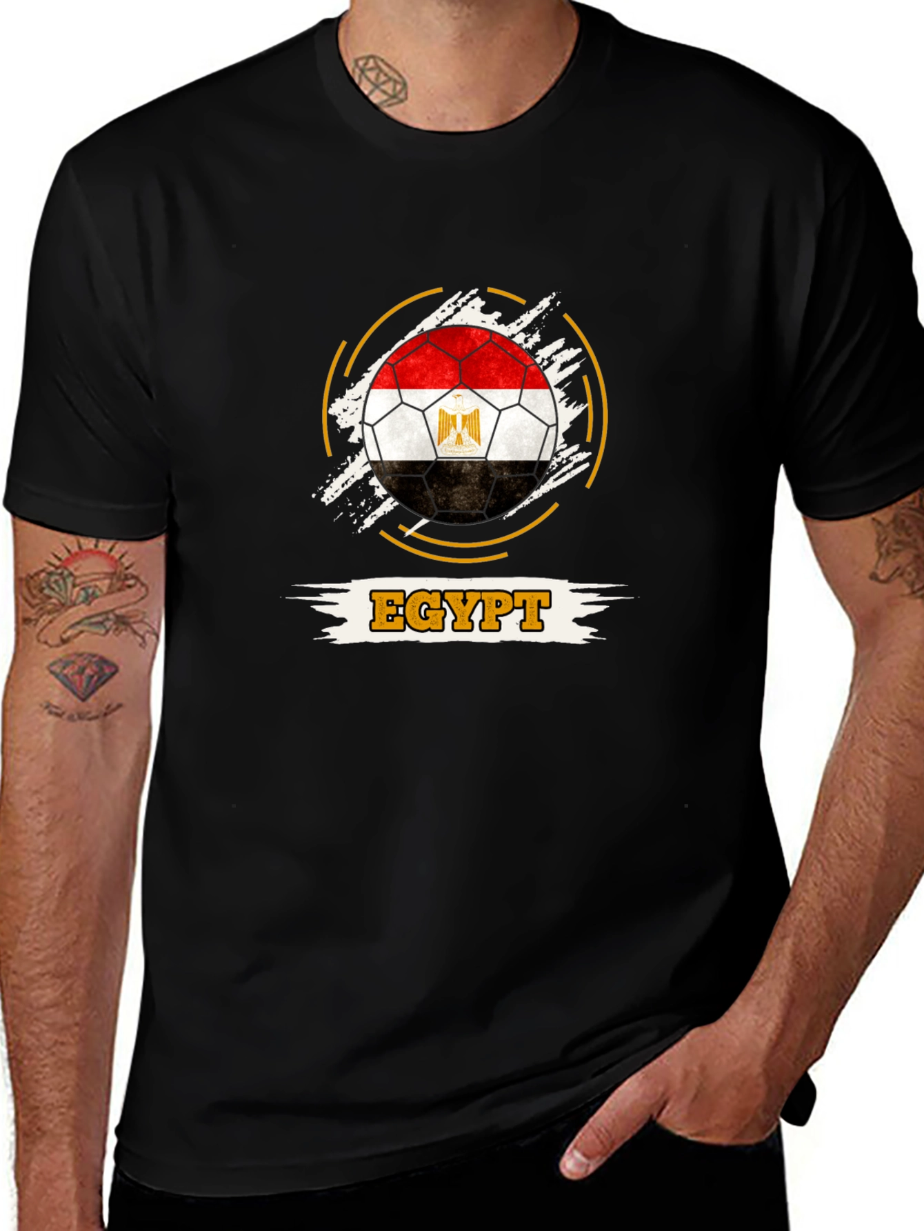 Egypt Soccer Ball Graphic T-Shirt