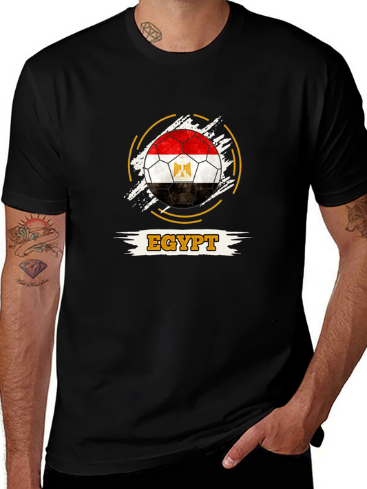 Egypt Soccer Ball Graphic T-Shirt