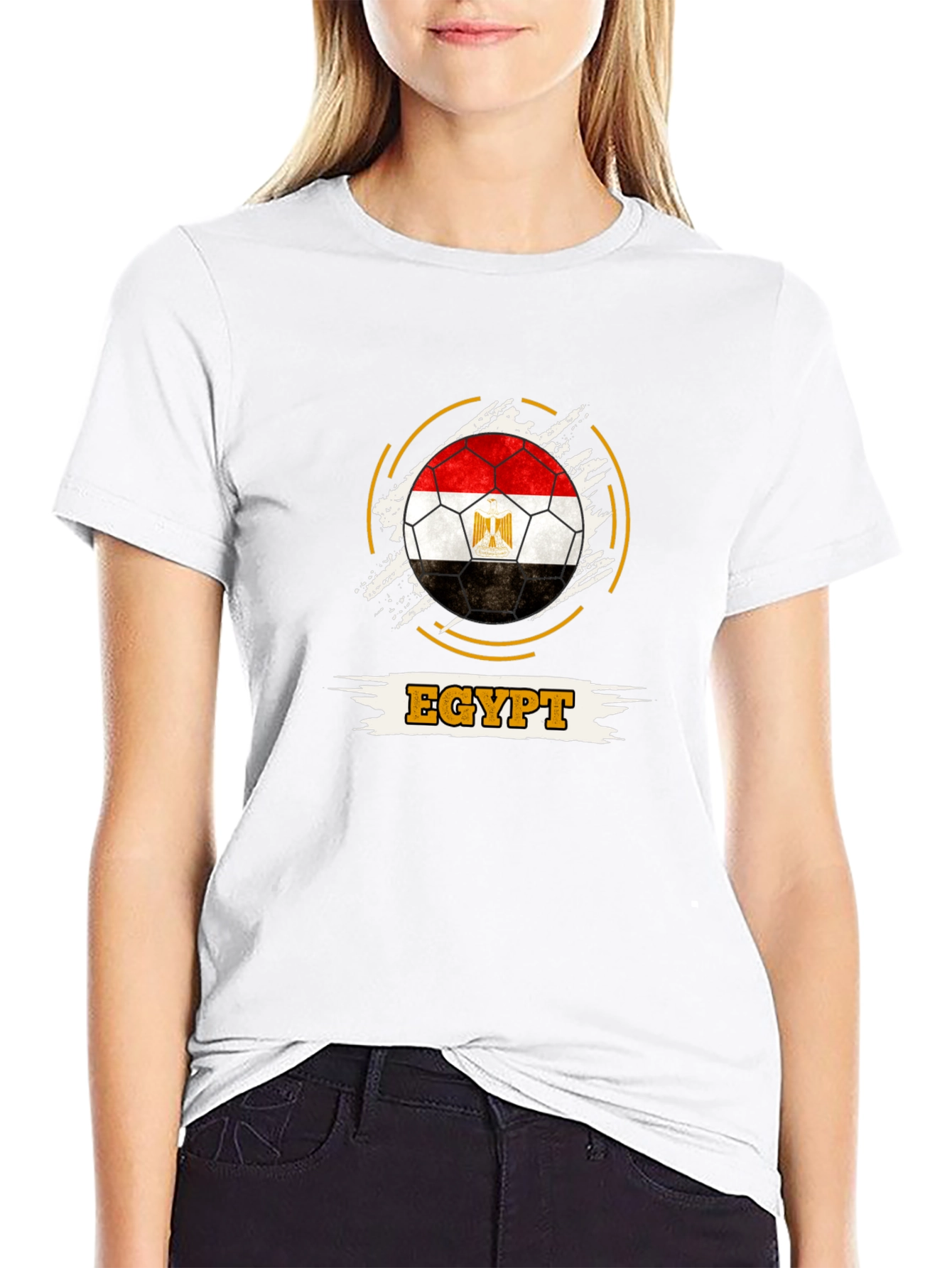 Egypt Soccer Ball Graphic T-Shirt