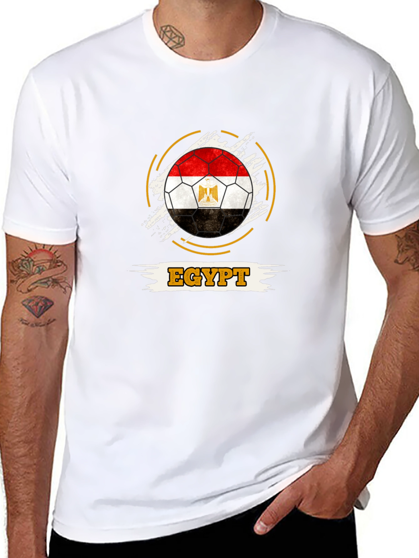 Egypt Soccer Ball Graphic T-Shirt