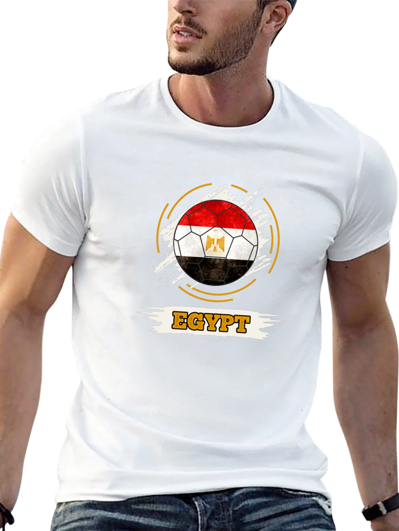 Egypt Soccer Ball Graphic T-Shirt