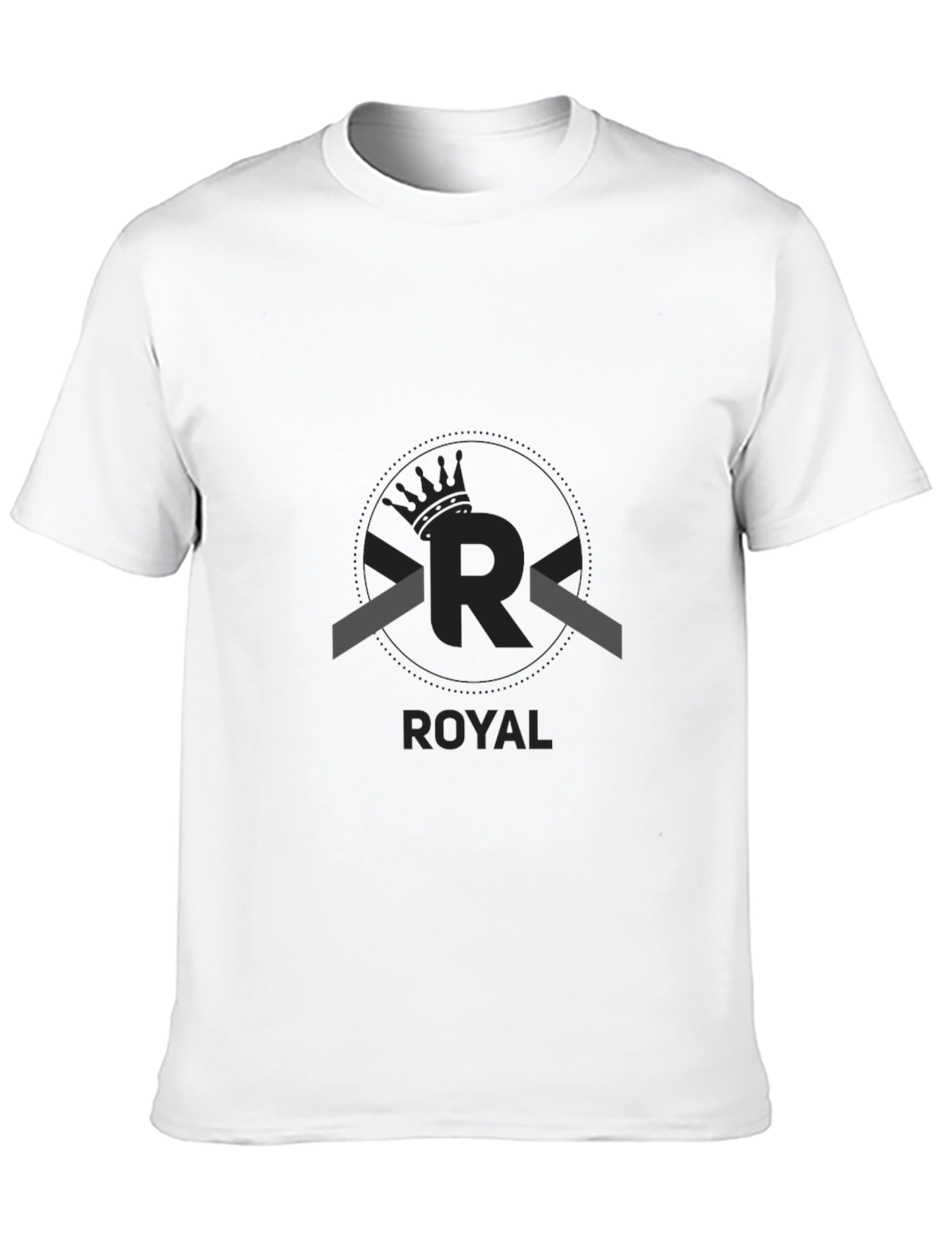 Royal Logo Black T-Shirt - Premium Cotton Blend