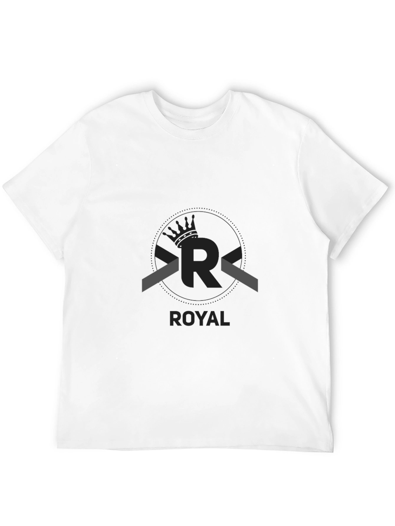 Royal Logo Black T-Shirt - Premium Cotton Blend