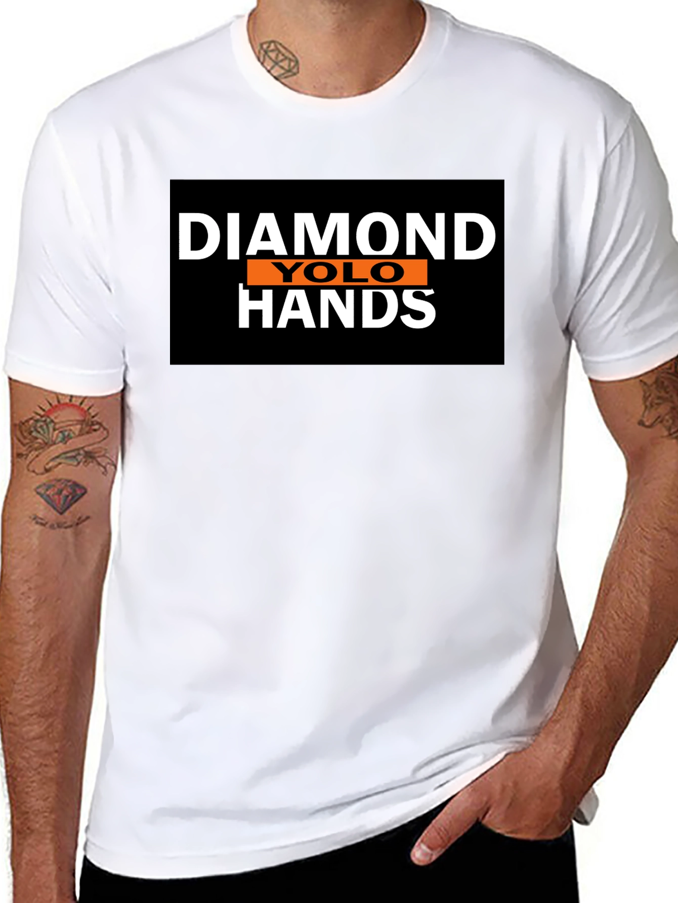 Diamond YOLO Hands Black T-Shirt
