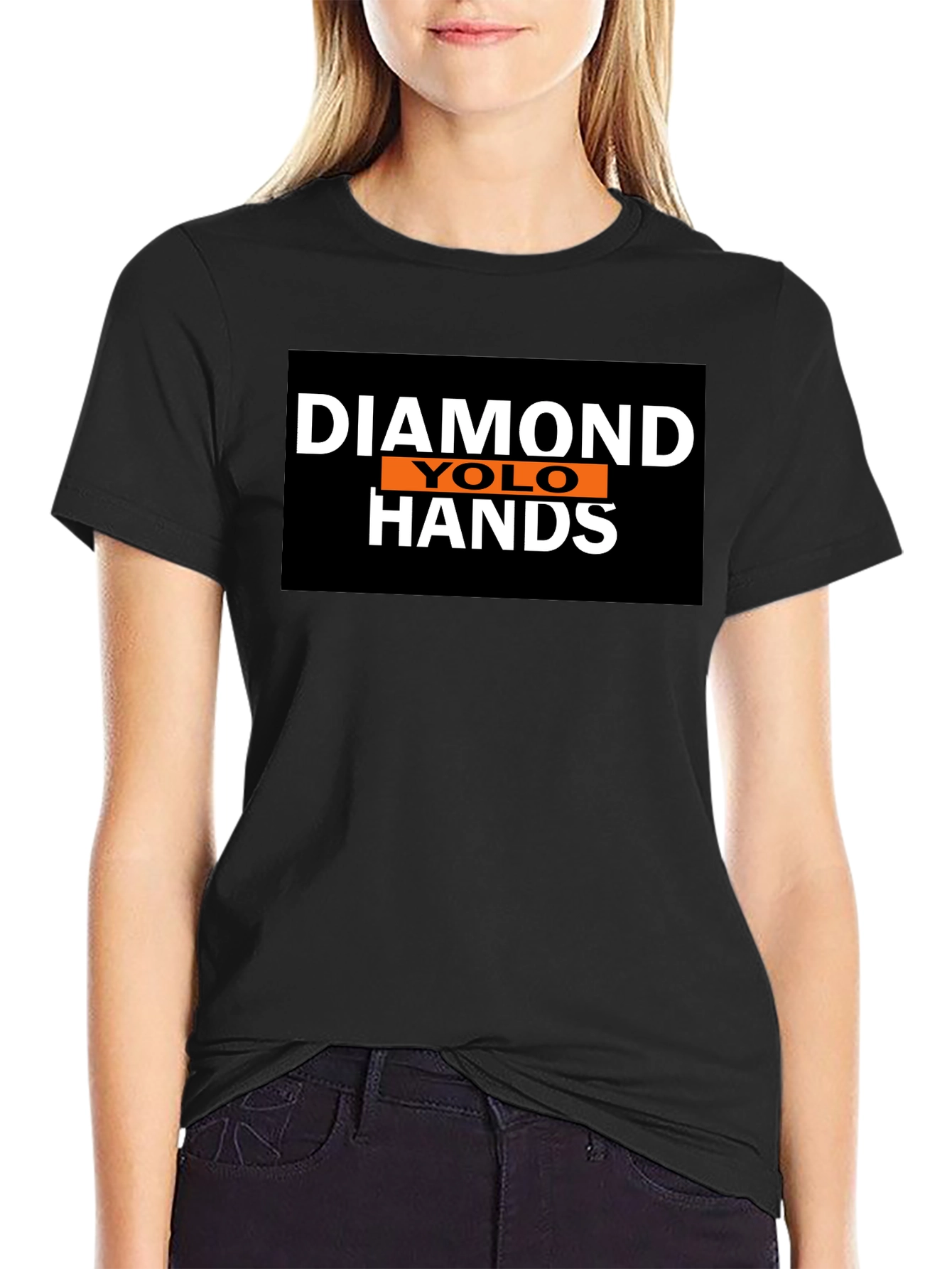 Diamond YOLO Hands Black T-Shirt