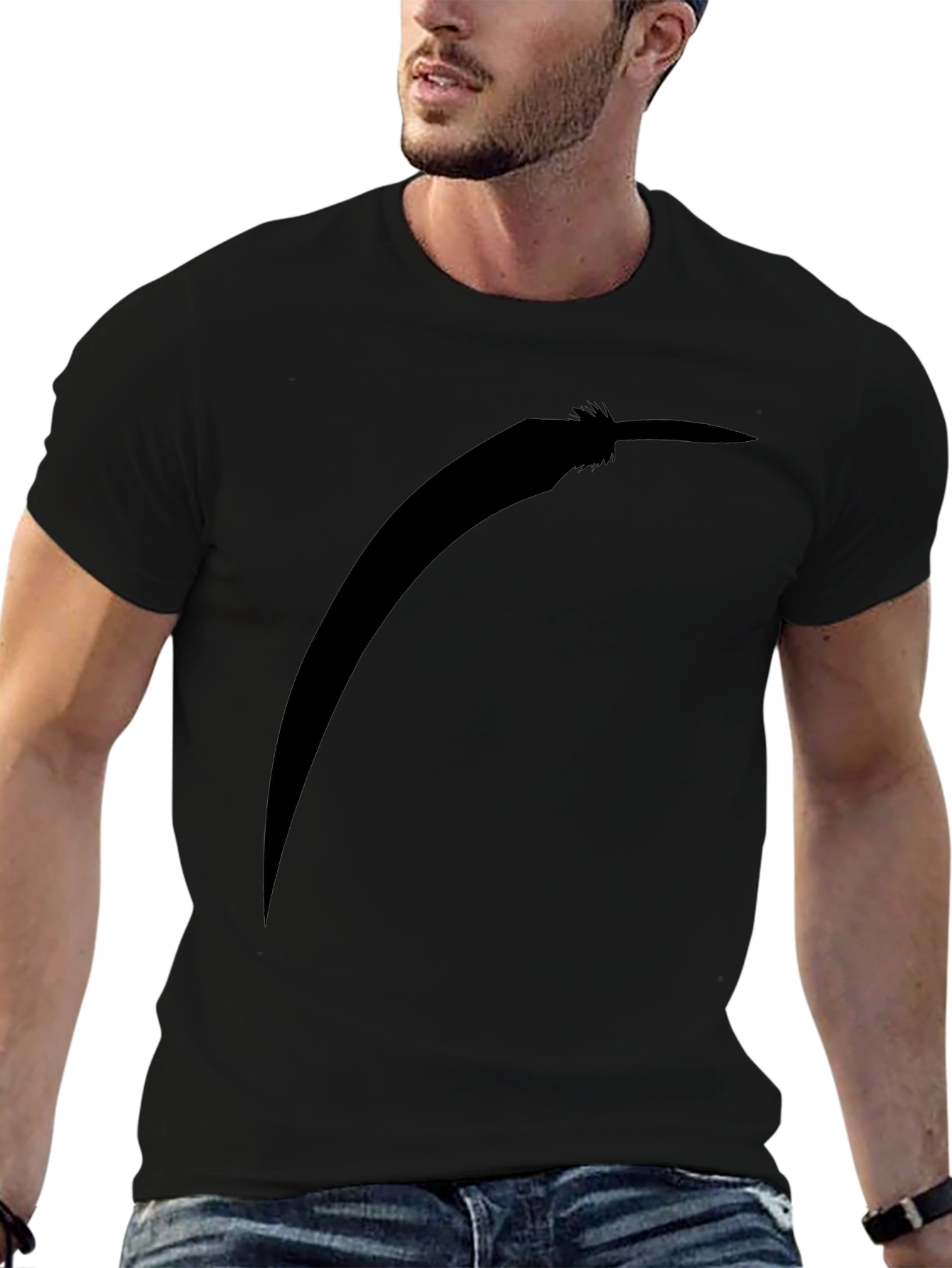 Black T-Shirt with Pepper Silhouette