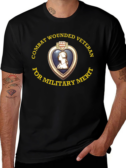 Combat Wounded Veteran T-Shirt - Military Merit