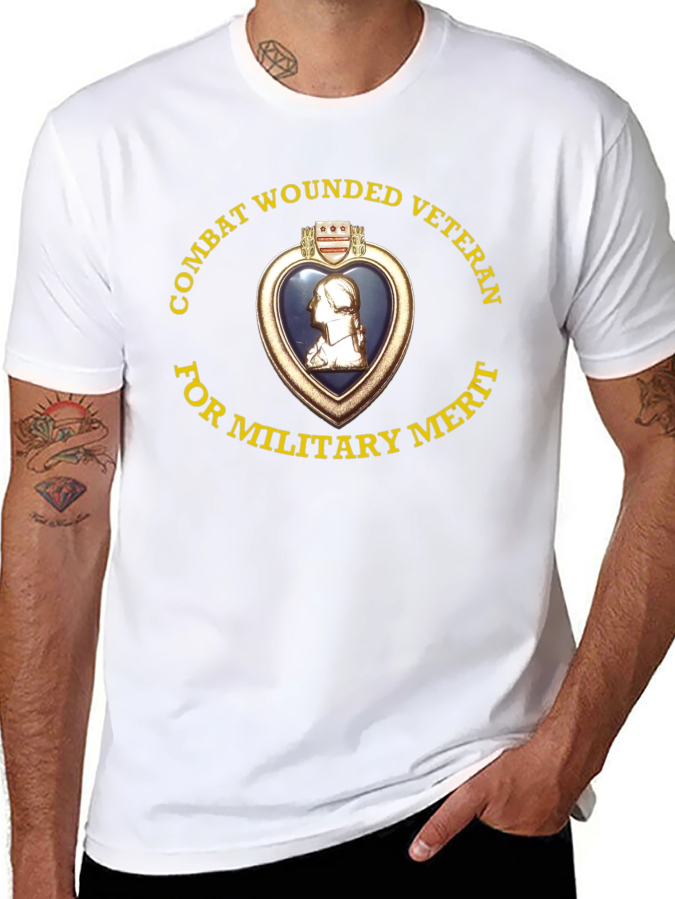 Combat Wounded Veteran T-Shirt - Military Merit