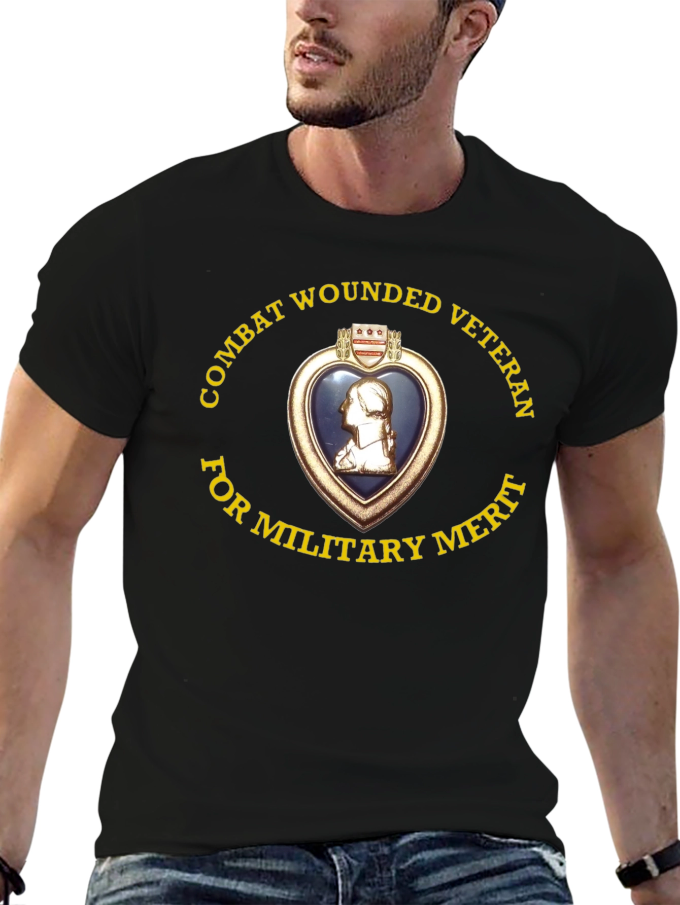 Combat Wounded Veteran T-Shirt - Military Merit