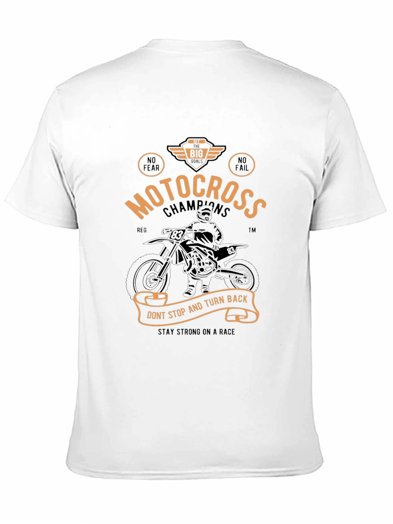 Motocross Champions Black Graphic Tee for Racing Fans