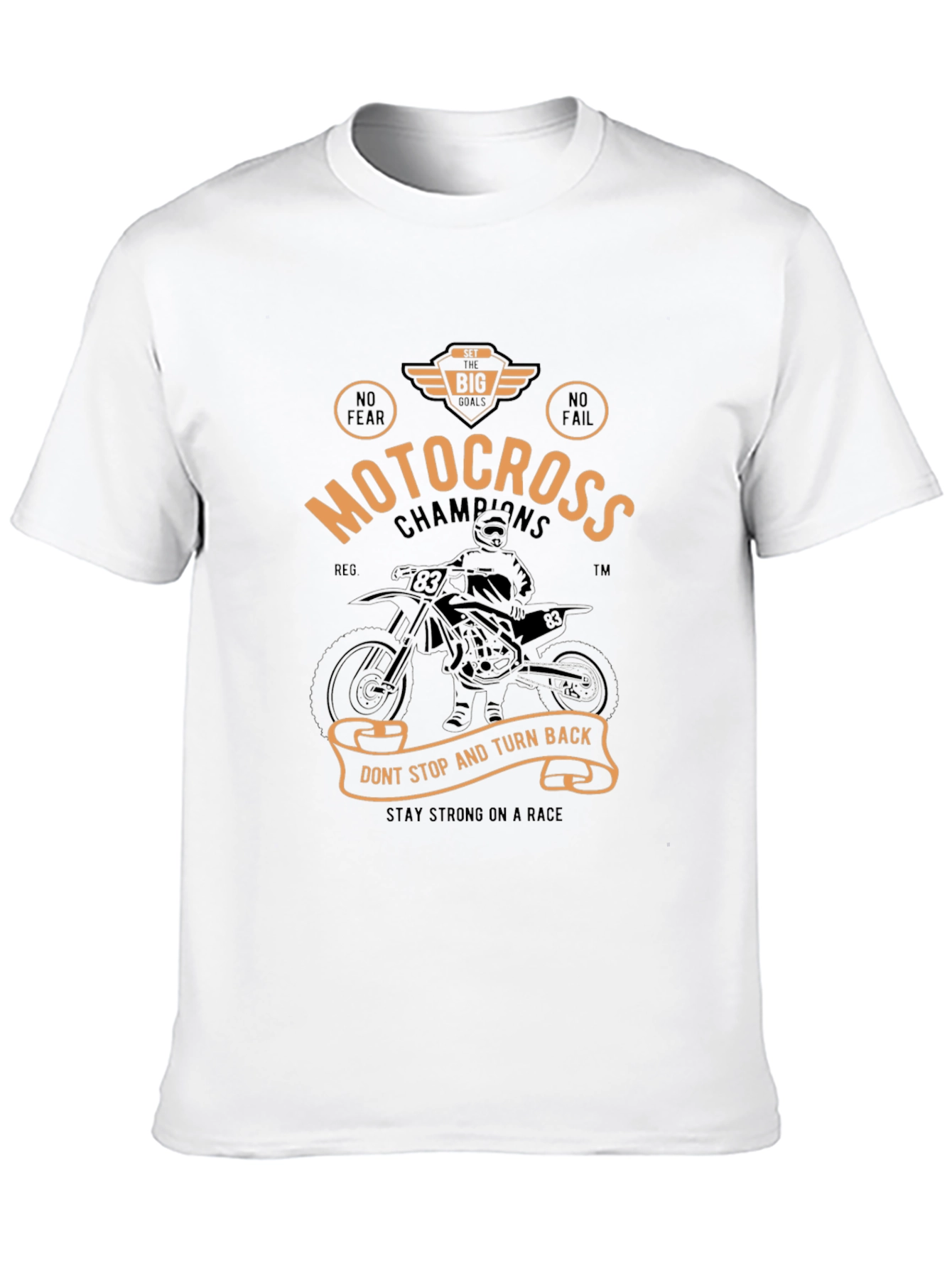 Motocross Champions Black Graphic Tee for Racing Fans