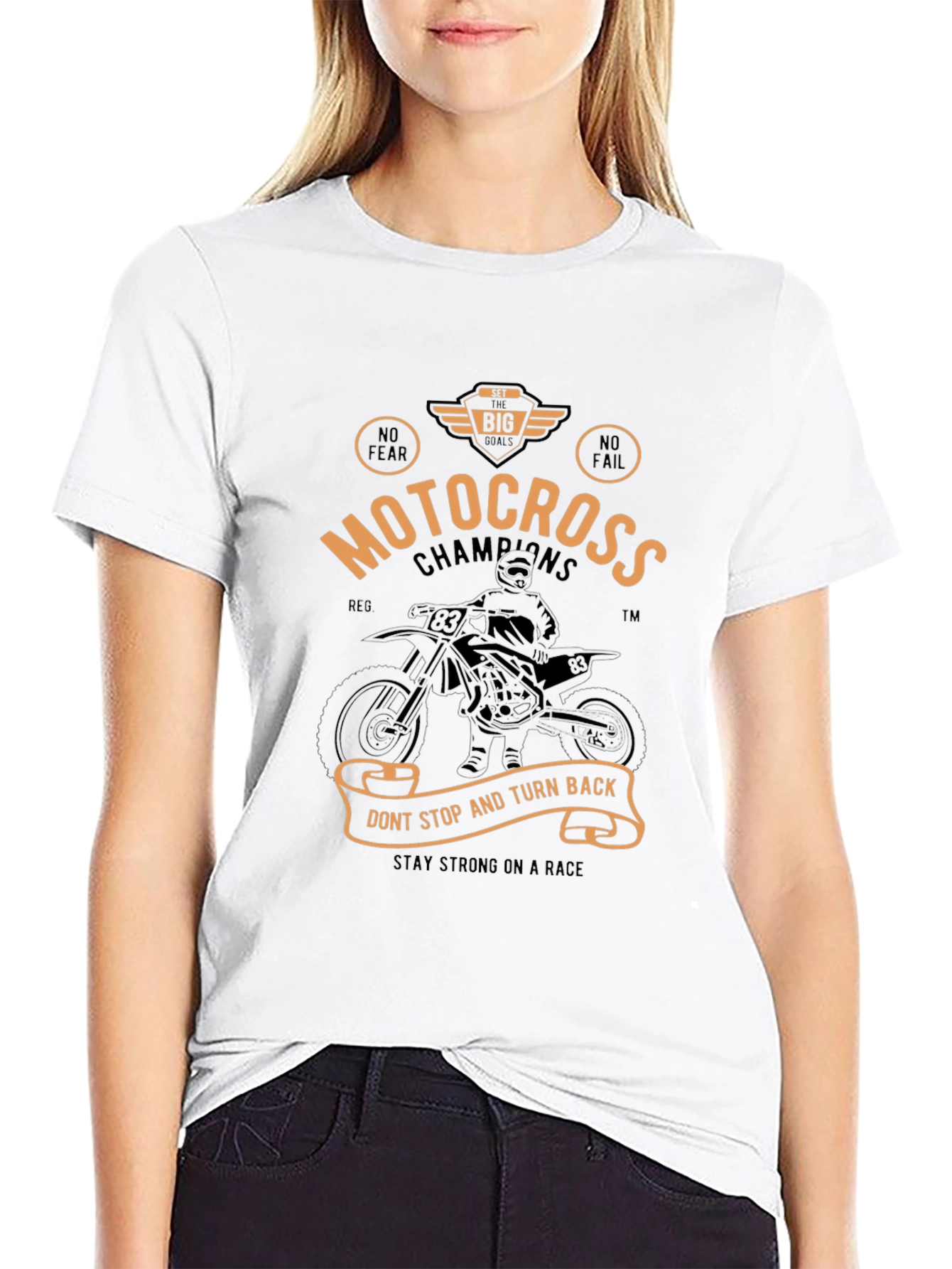 Motocross Champions Black Graphic Tee for Racing Fans