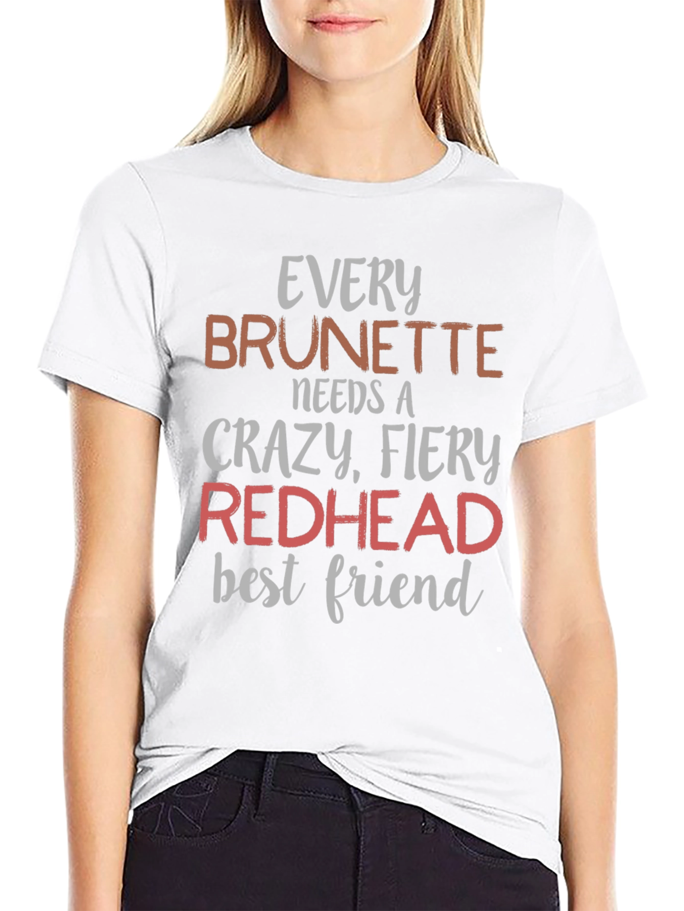 Brunette Redhead Best Friend Graphic T-Shirt
