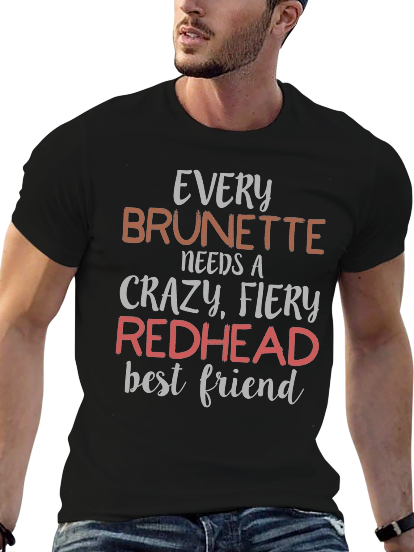 Brunette Redhead Best Friend Graphic T-Shirt