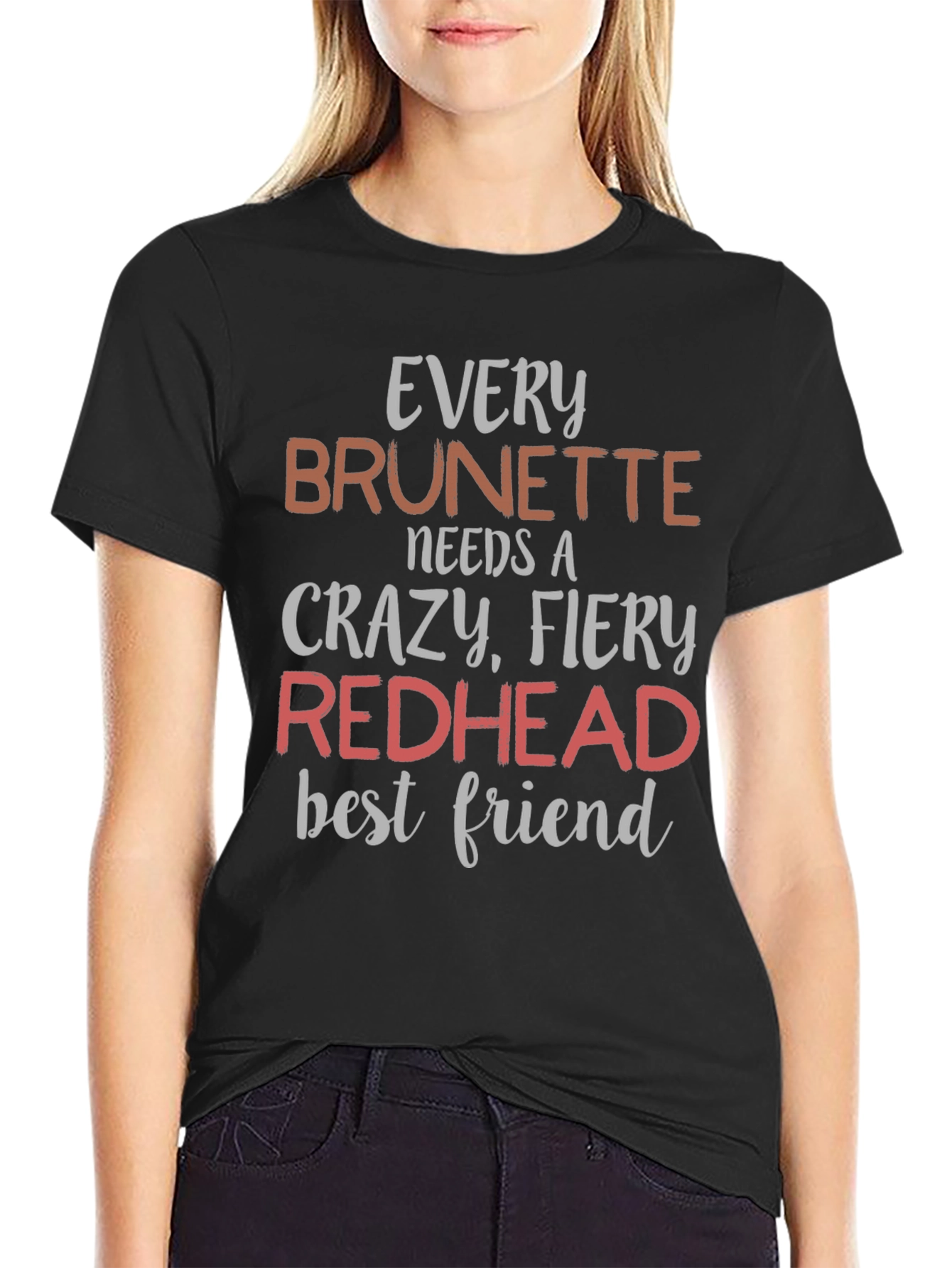 Brunette Redhead Best Friend Graphic T-Shirt