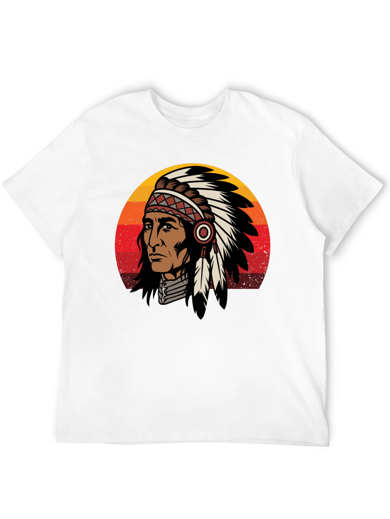 Native American Chief Graphic T-Shirt