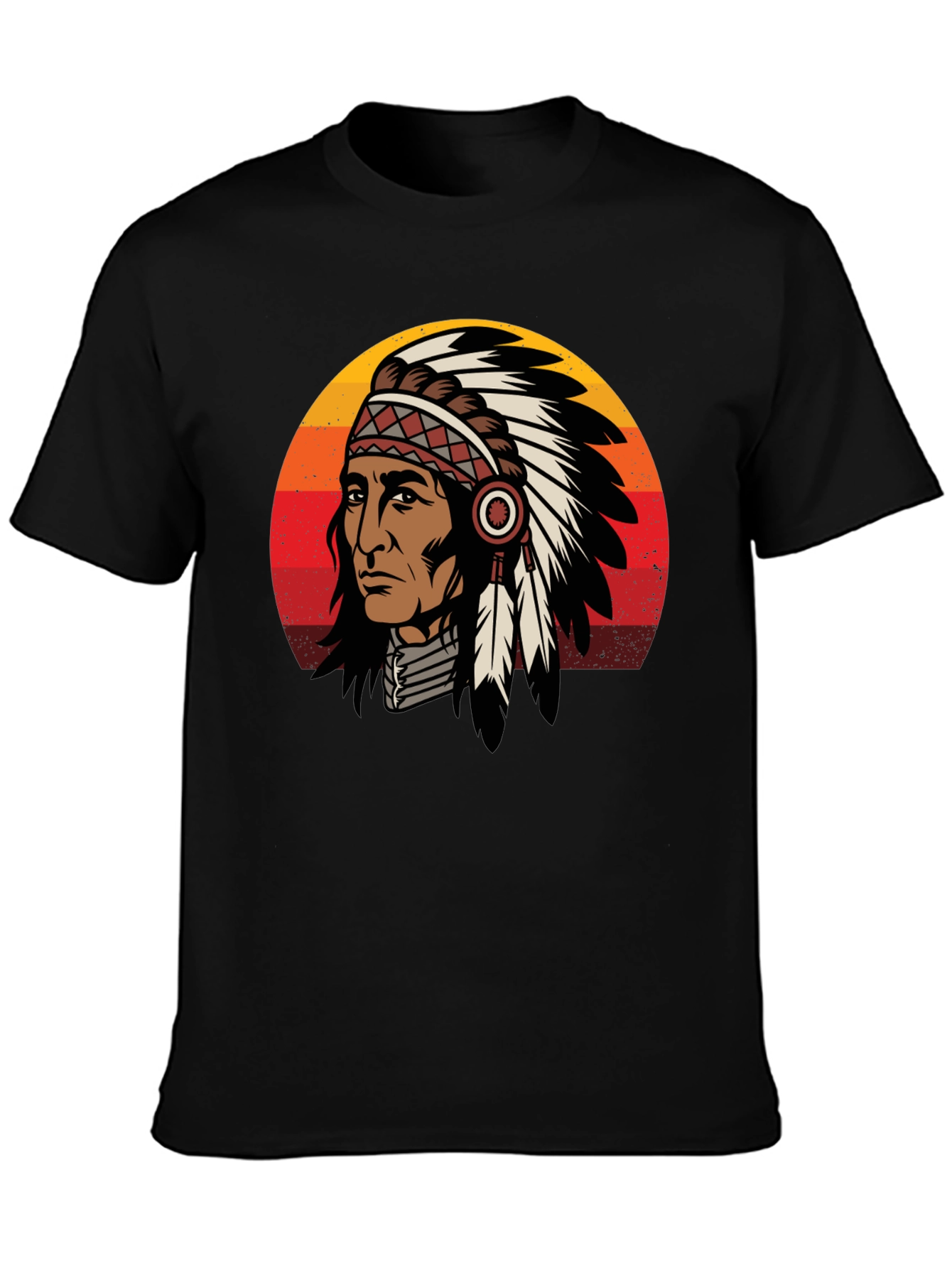 Native American Chief Graphic T-Shirt