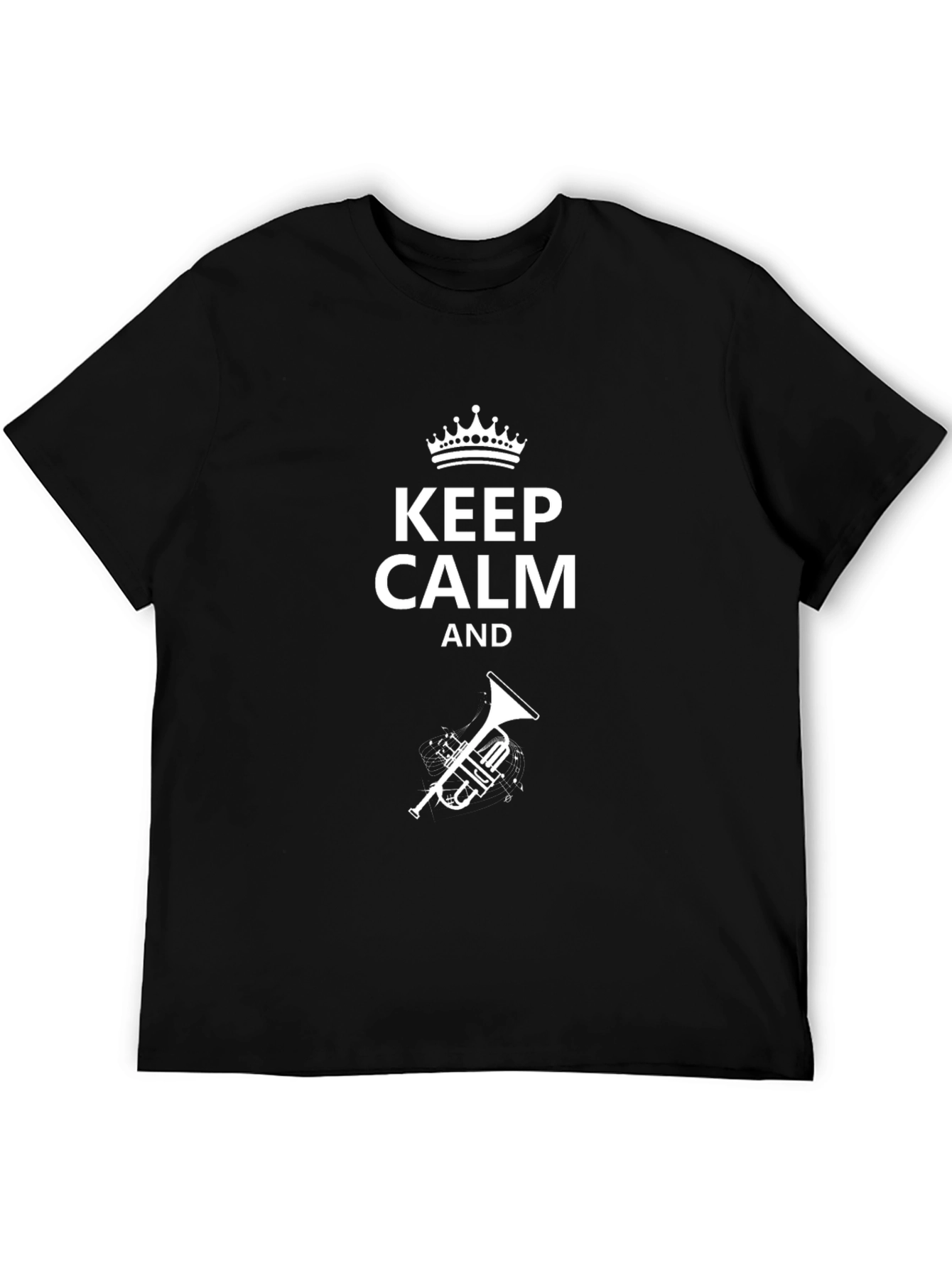 Keep Calm and Trumpet Black Tee