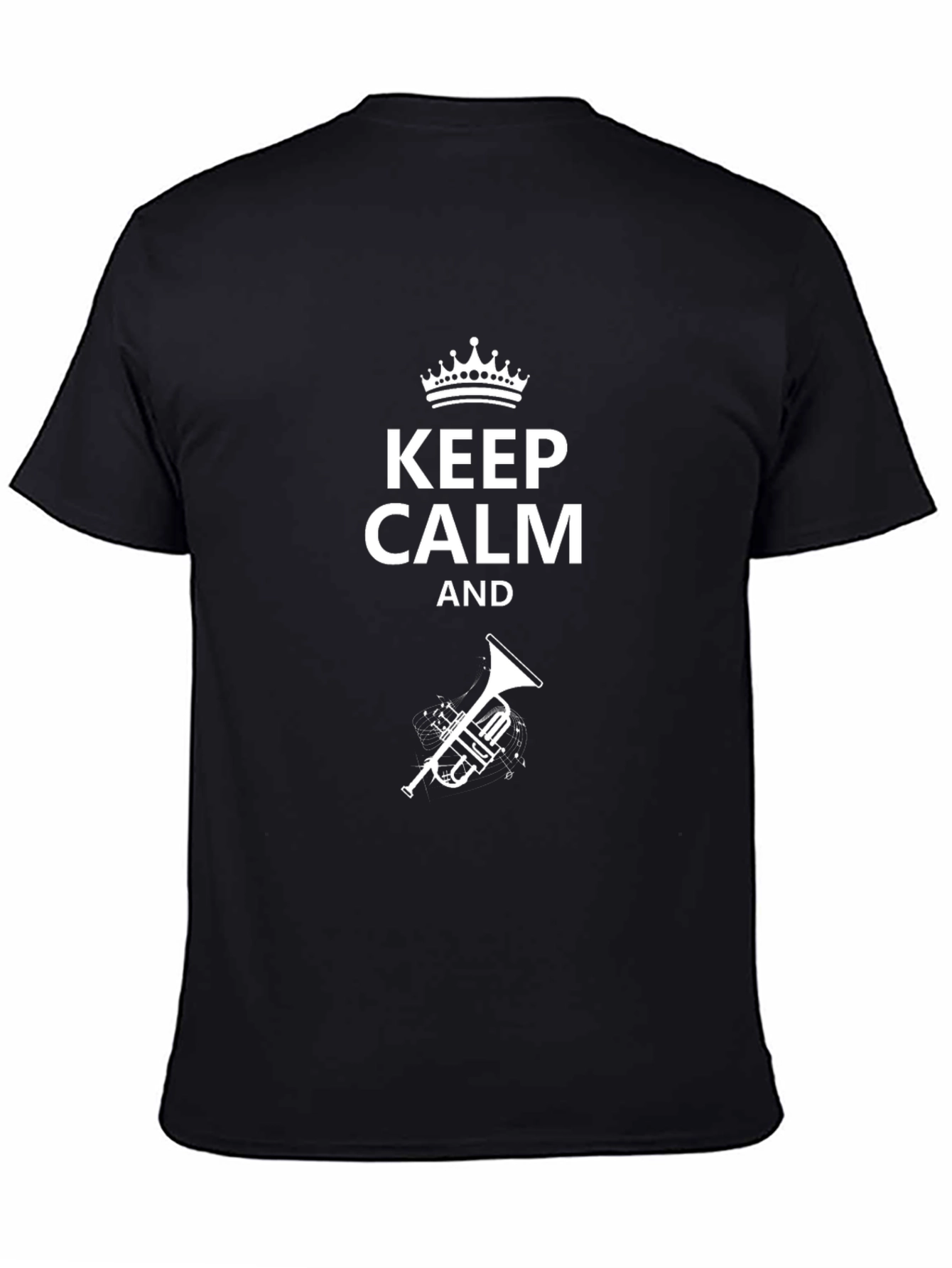 Keep Calm and Trumpet Black Tee