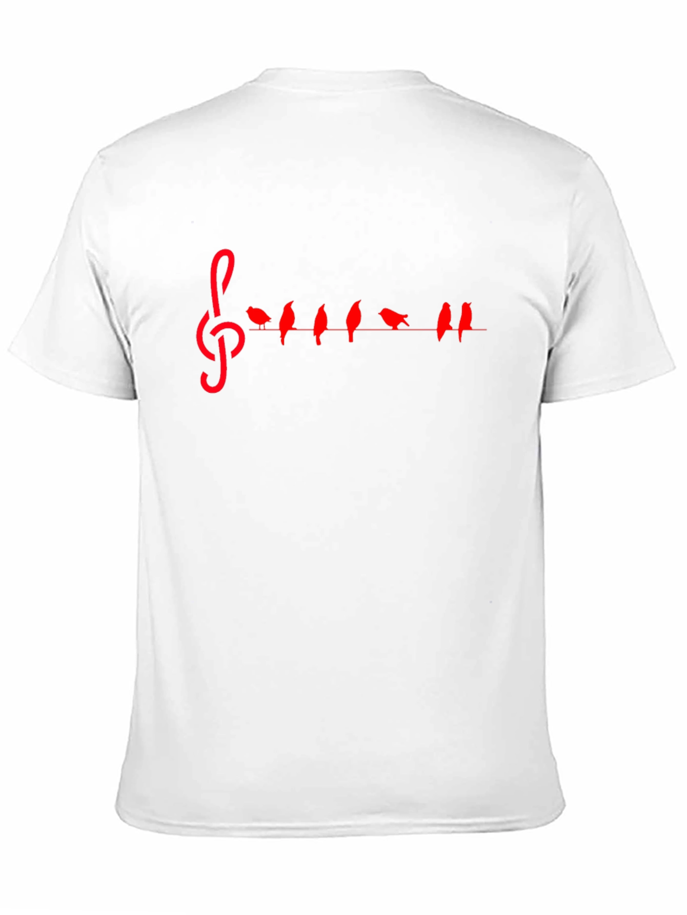 Musical Birds Treble Clef Graphic Tee - Black