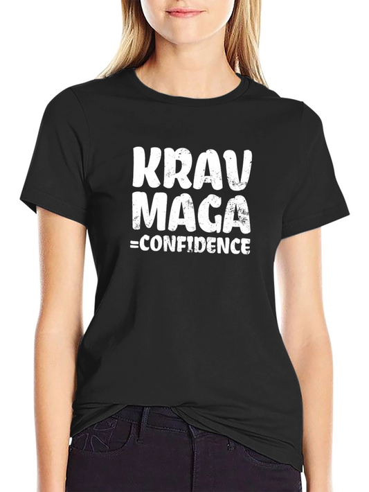 Krav Maga Confidence Graphic Tee - Black Cotton T-Shirt