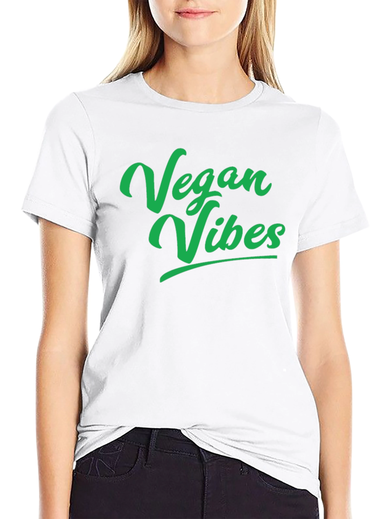 Vegan Vibes Black T-Shirt - Stylish and Comfortable