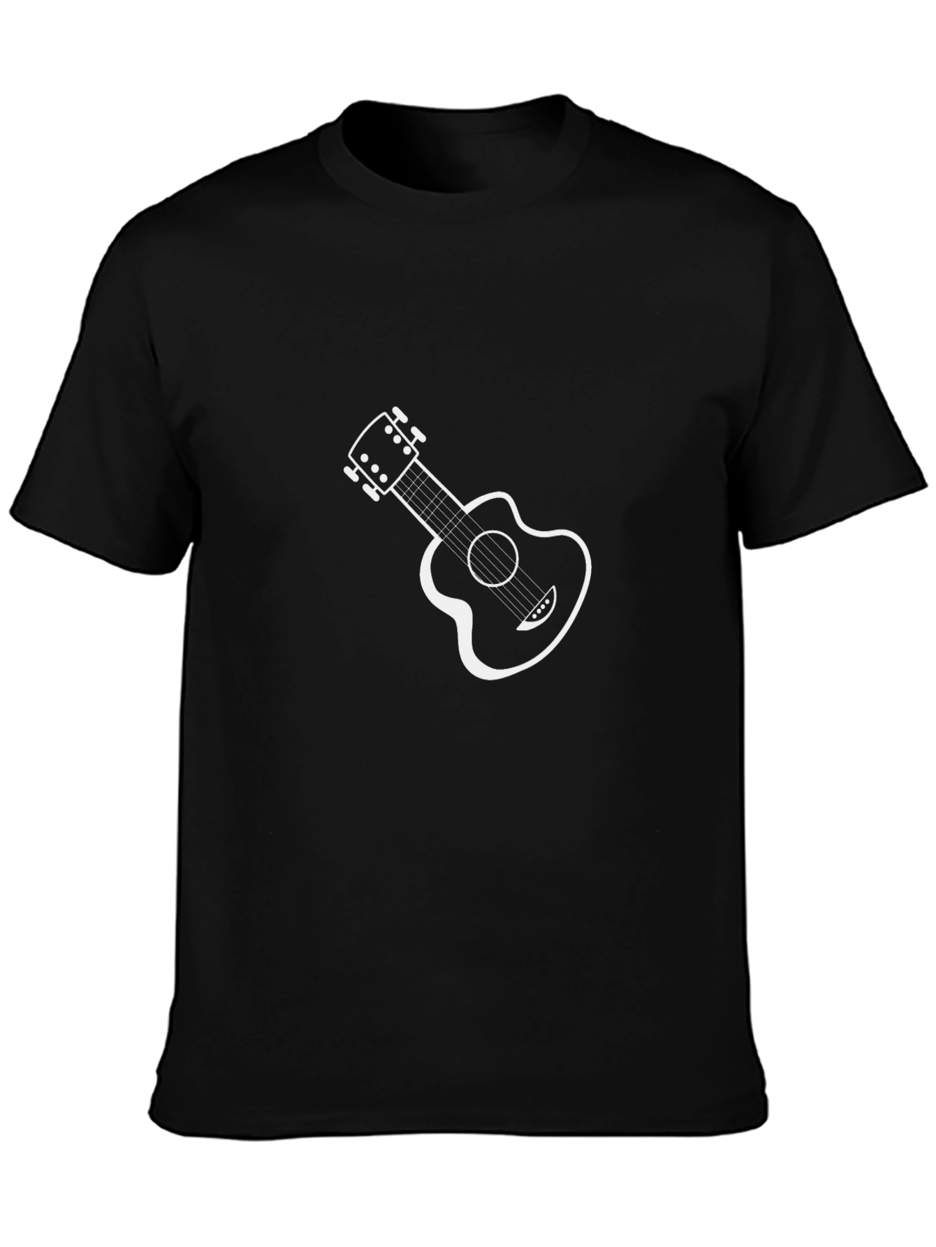 Cool Guitar Graphic Black Tee Shirt