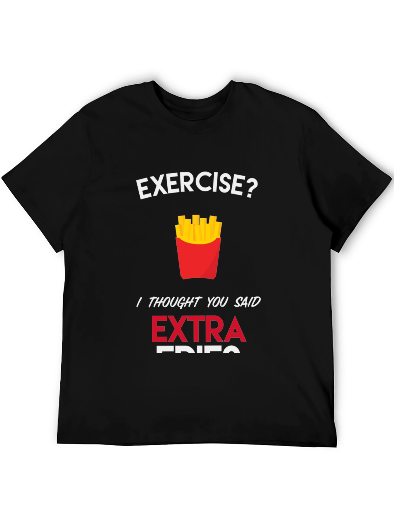 Funny Extra Fries Graphic T-Shirt for Food Lovers