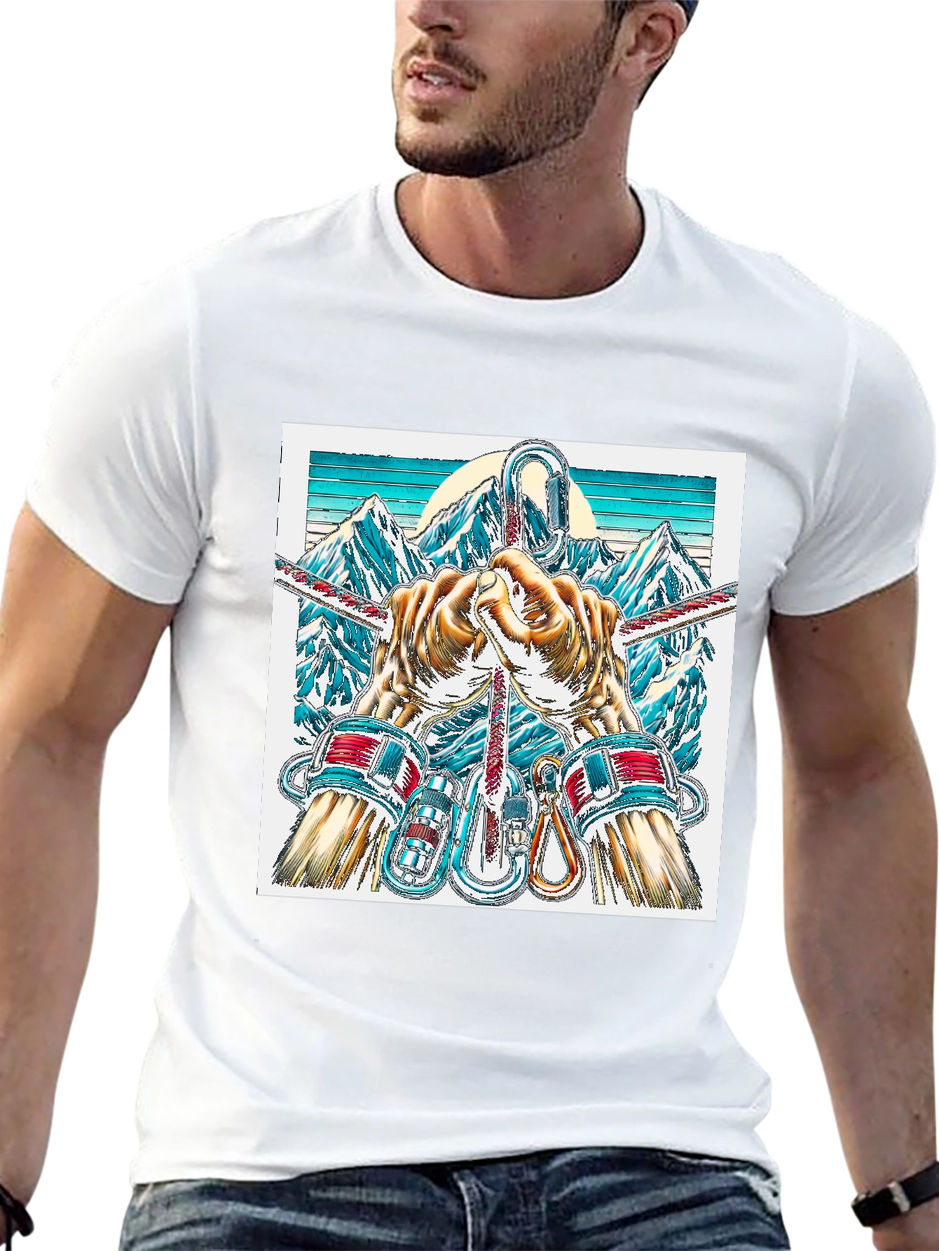 Climbing Adventure Graphic Tee - Rock Climber T-Shirt