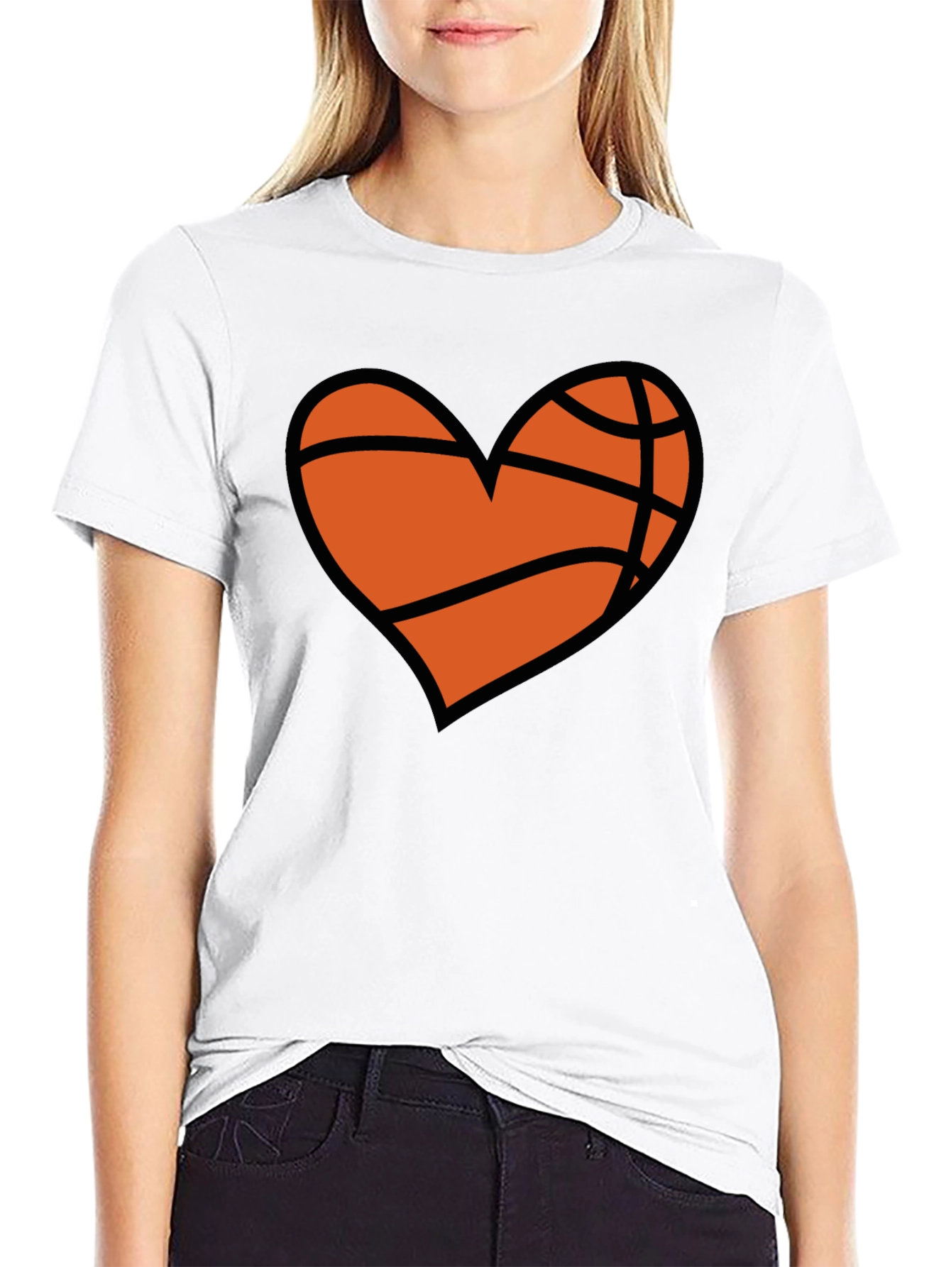 Basketball Heart Graphic T-Shirt