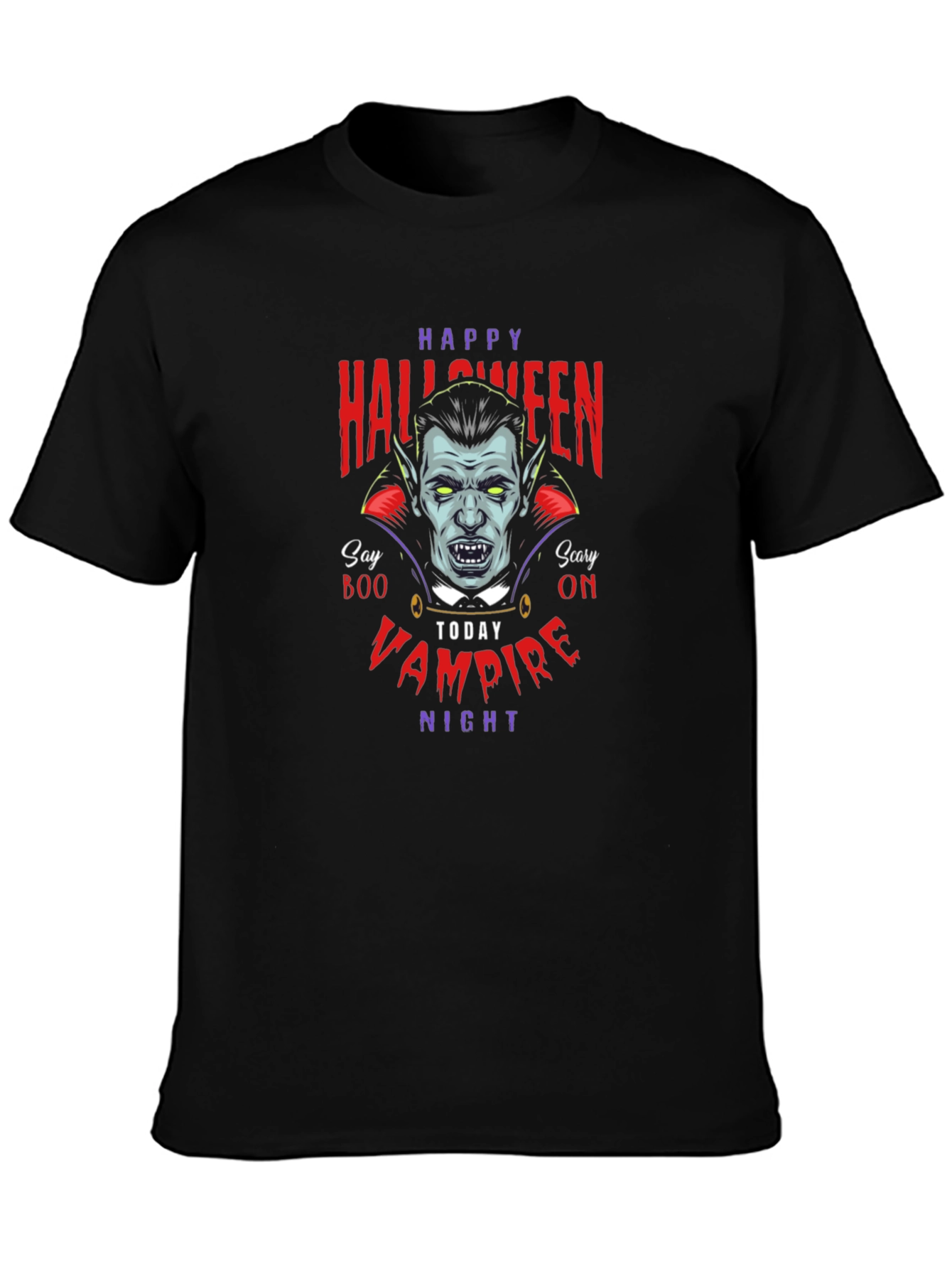 Happy Halloween Vampire Night Graphic T-Shirt