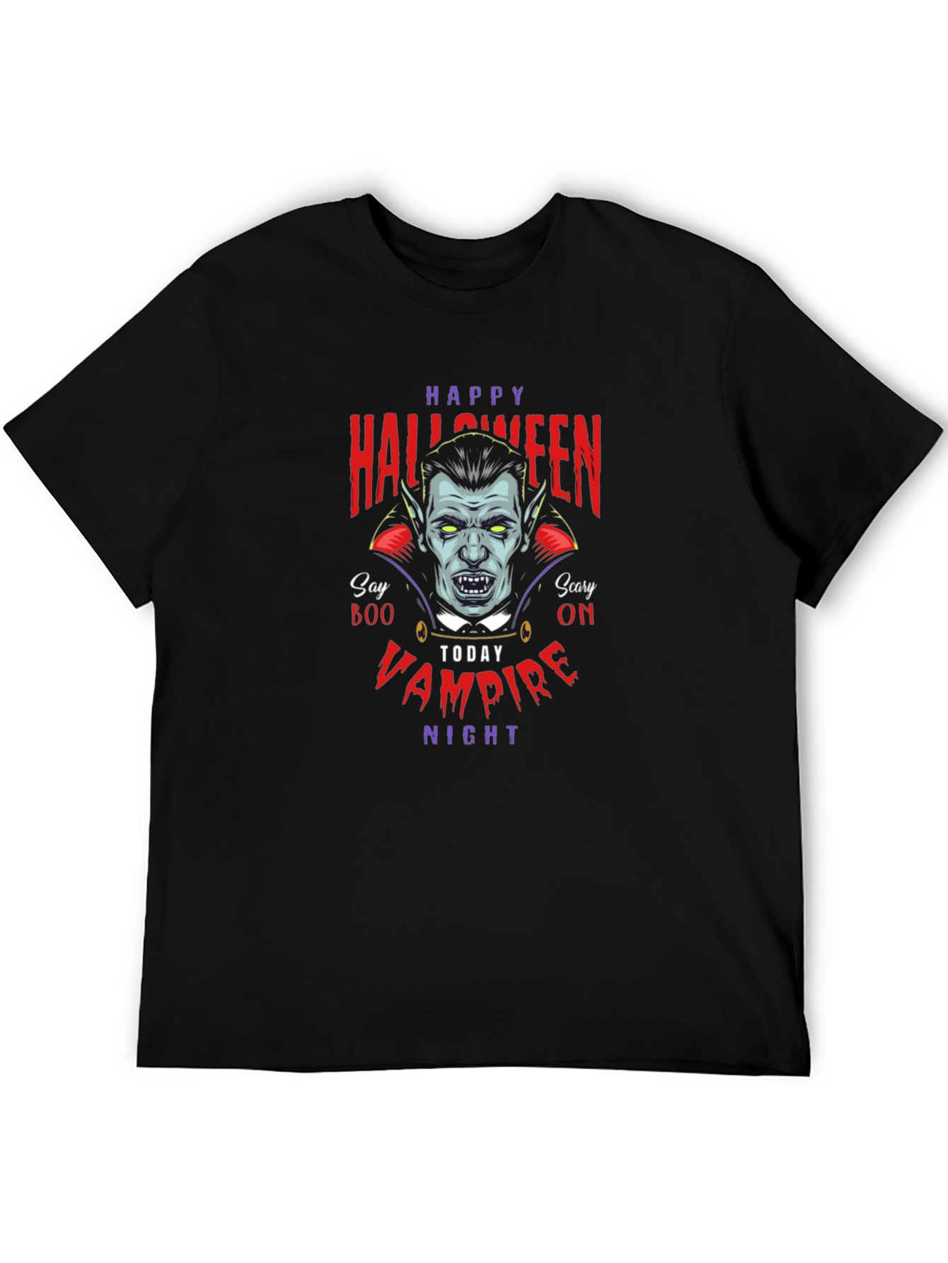 Happy Halloween Vampire Night Graphic T-Shirt