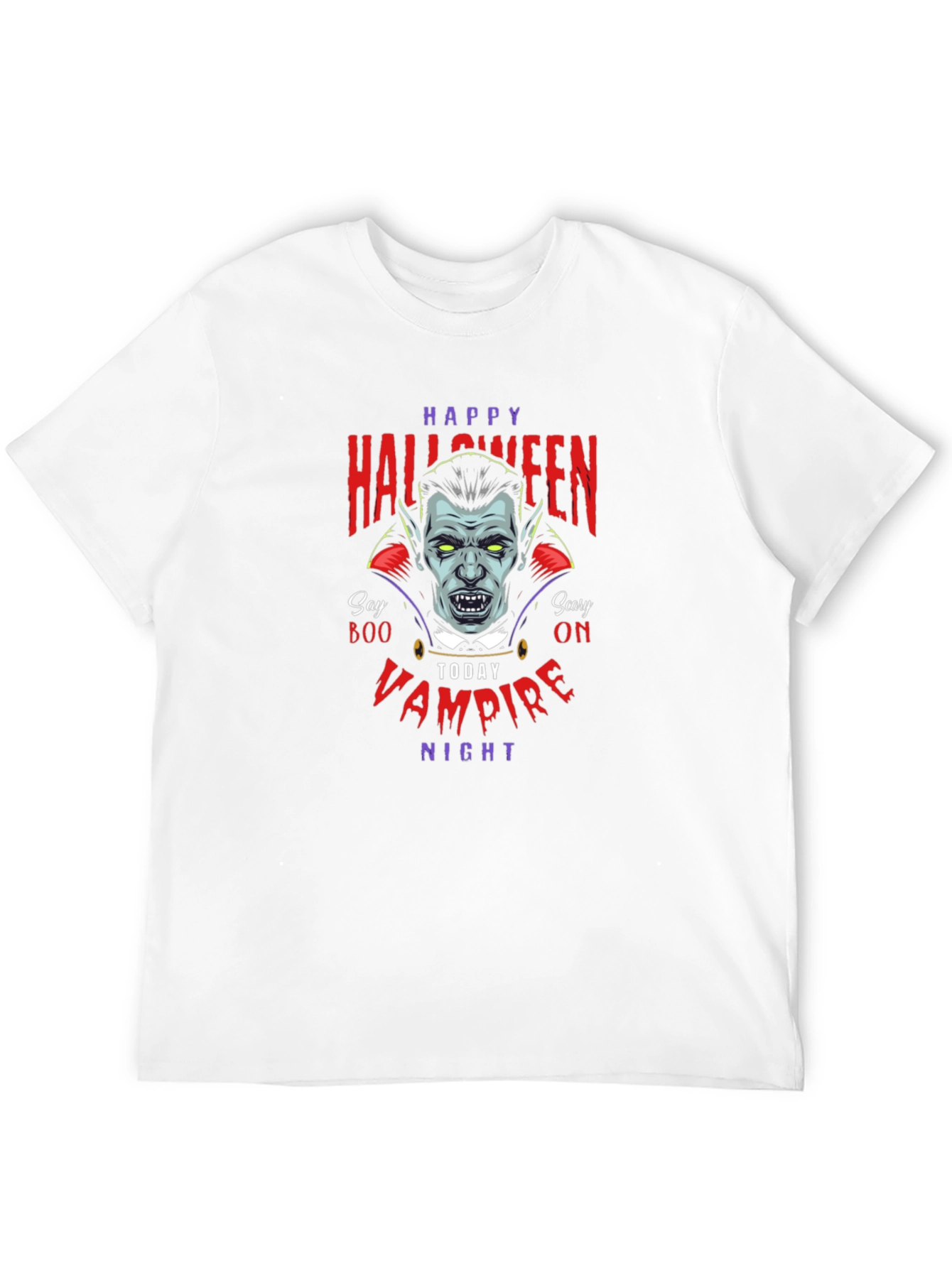 Happy Halloween Vampire Night Graphic T-Shirt