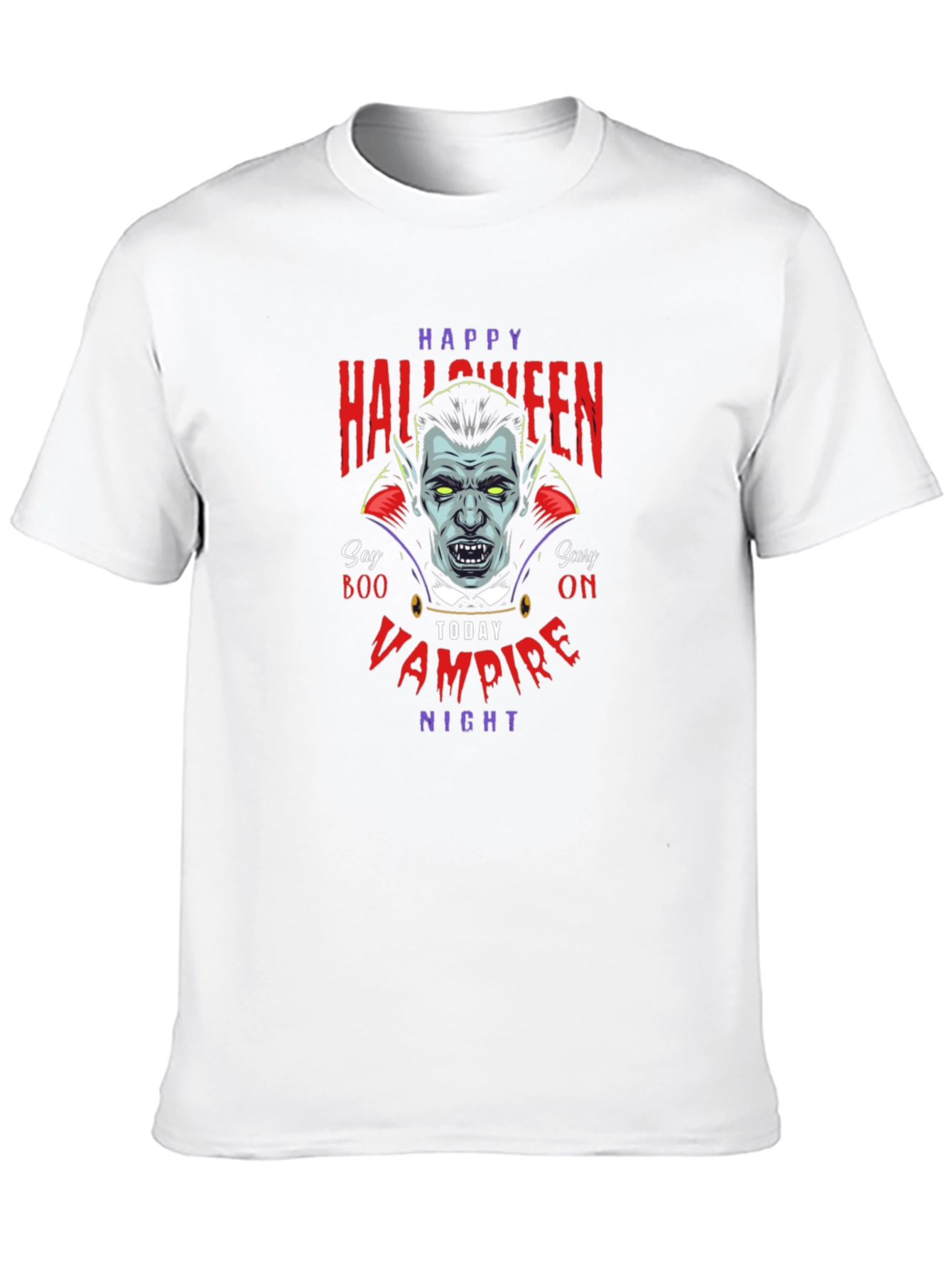 Happy Halloween Vampire Night Graphic T-Shirt