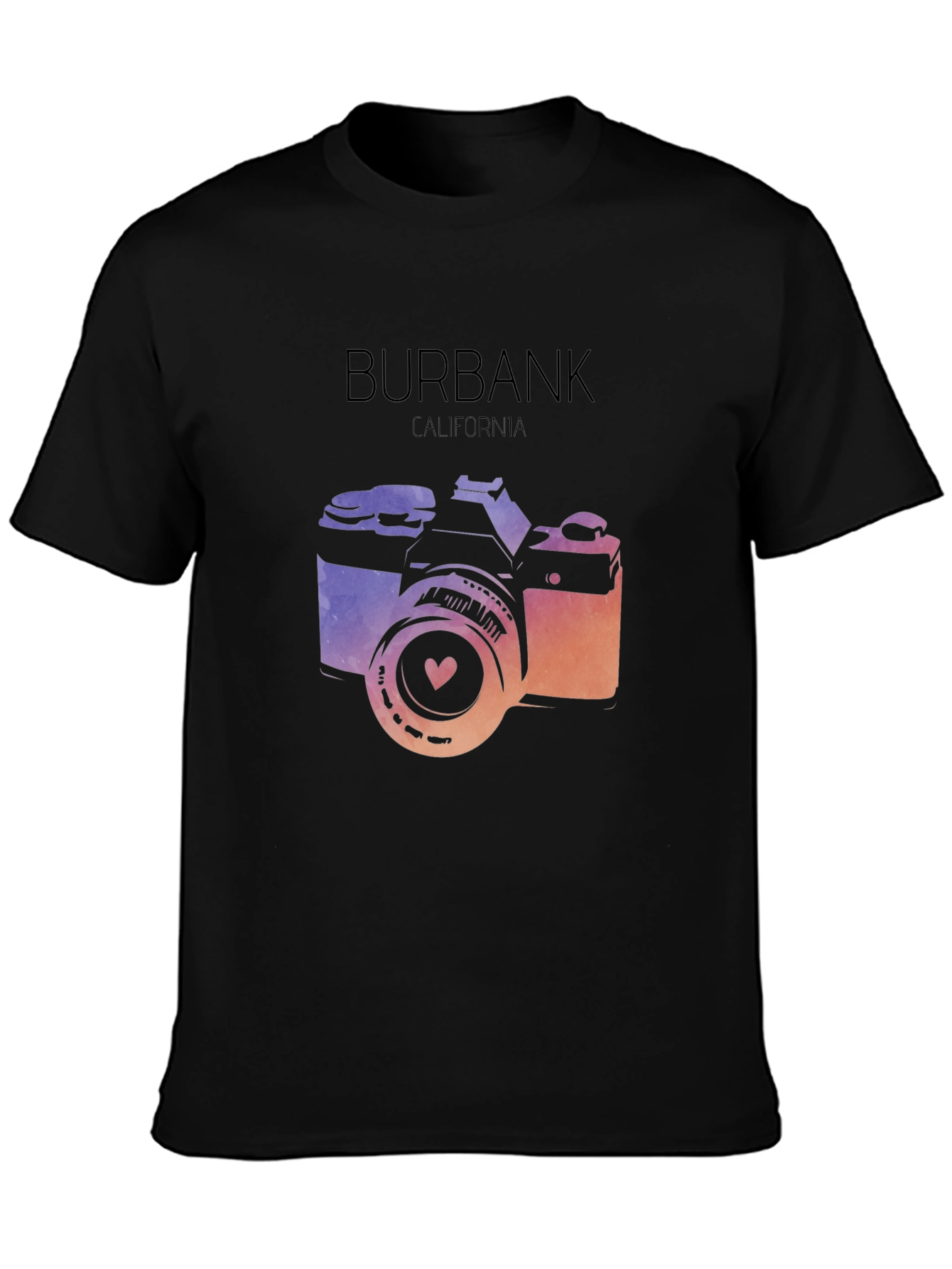 Burbank California Camera Graphic T-Shirt