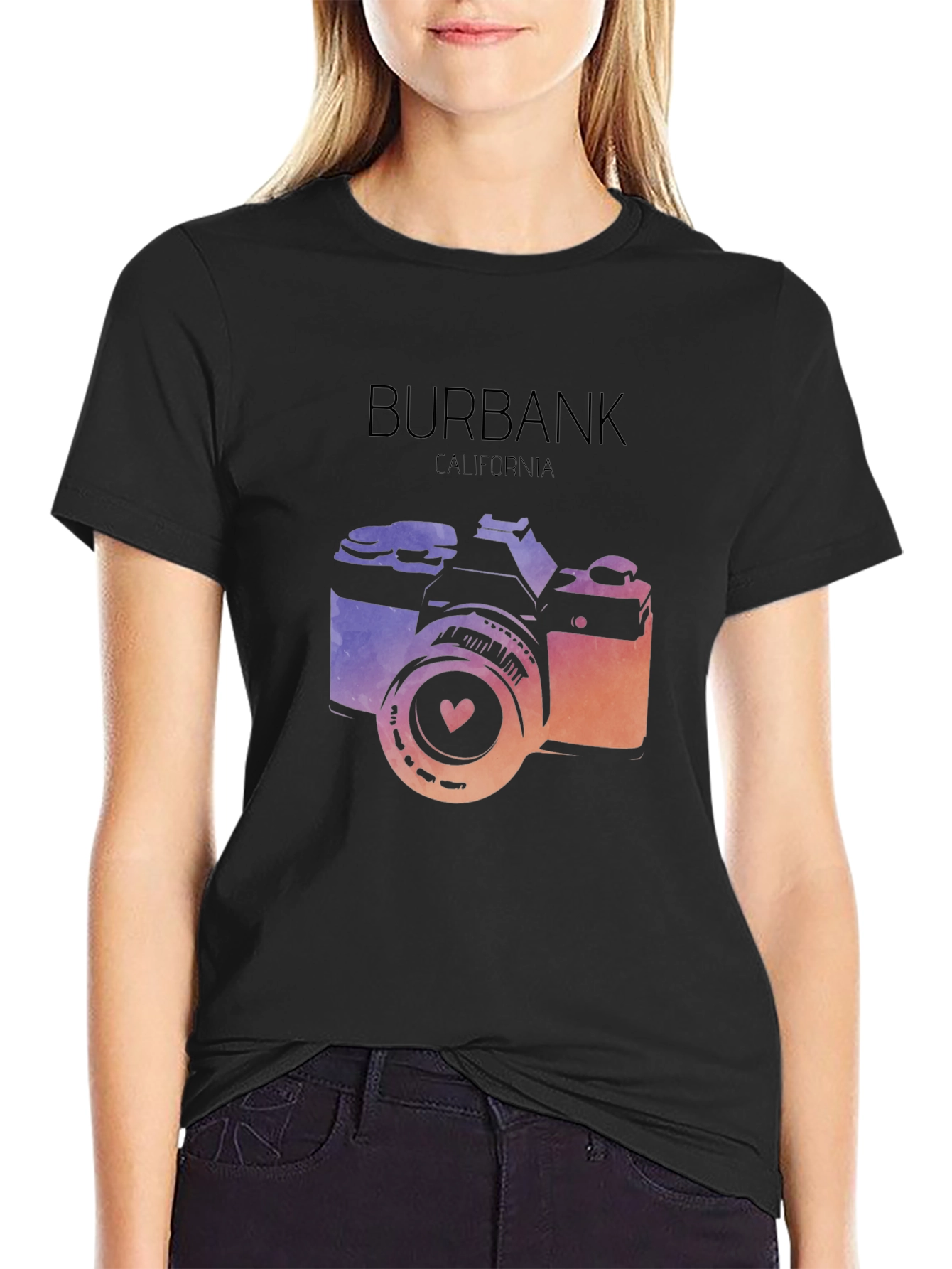 Burbank California Camera Graphic T-Shirt