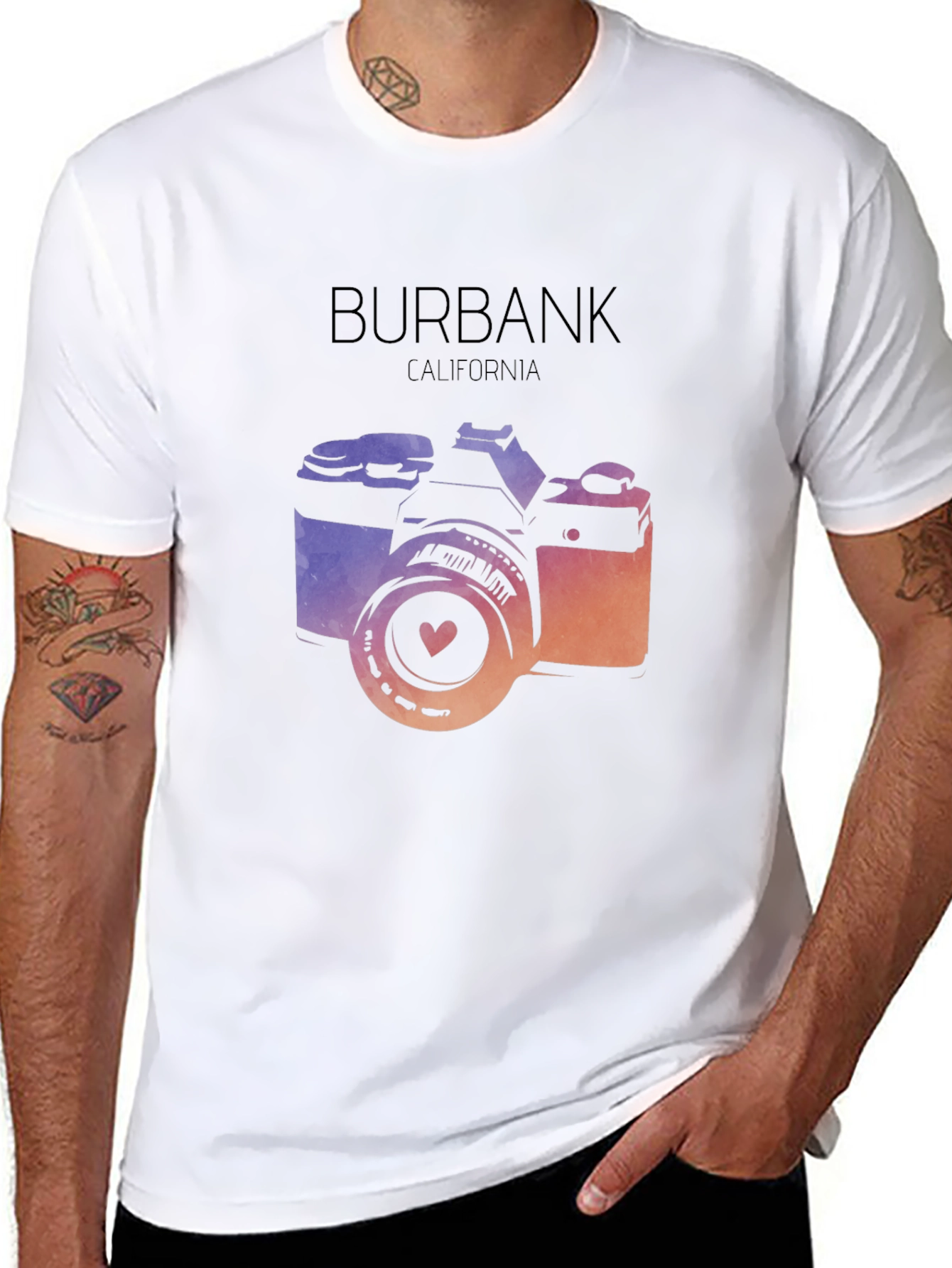 Burbank California Camera Graphic T-Shirt