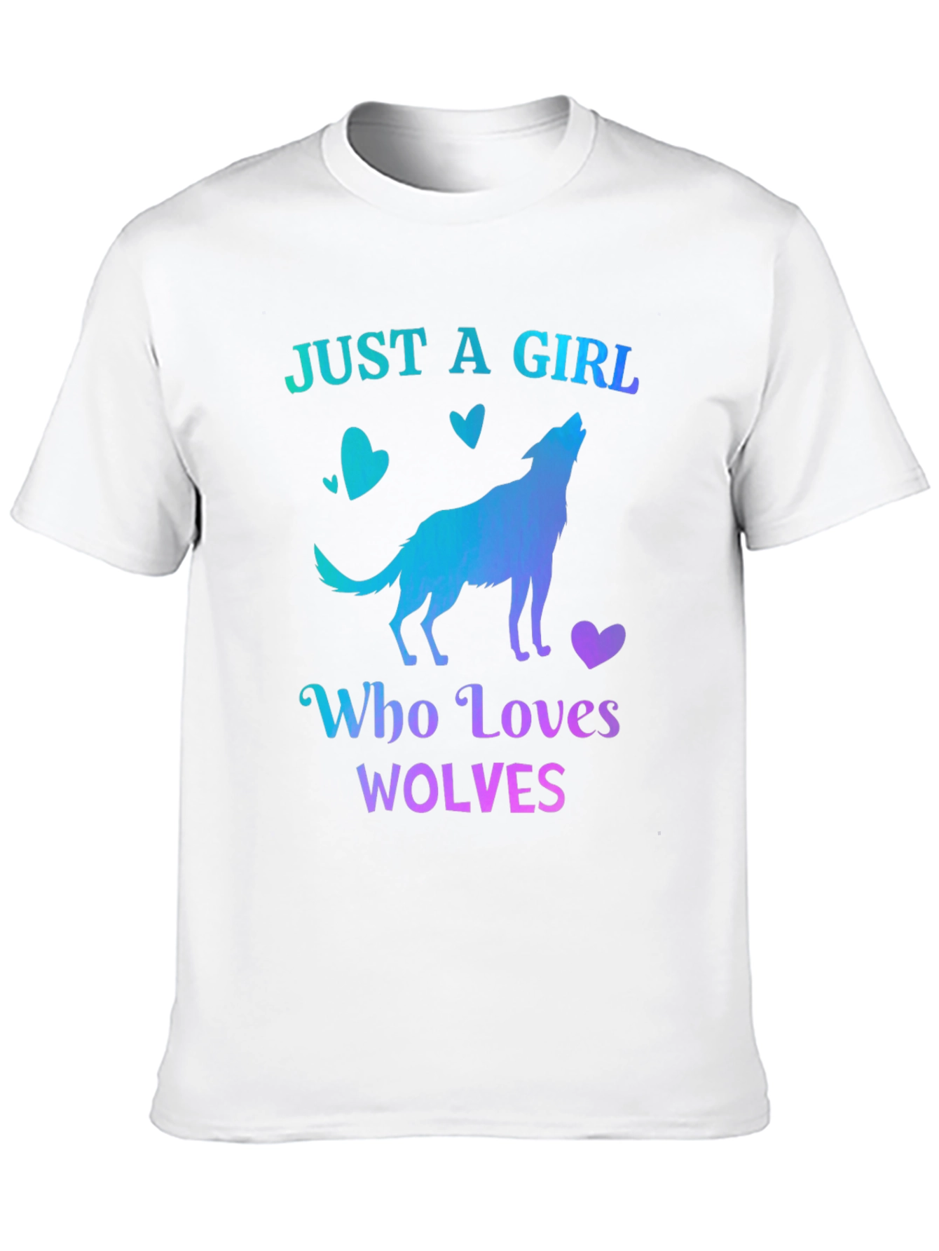 Just A Girl Who Loves Wolves Graphic T-Shirt