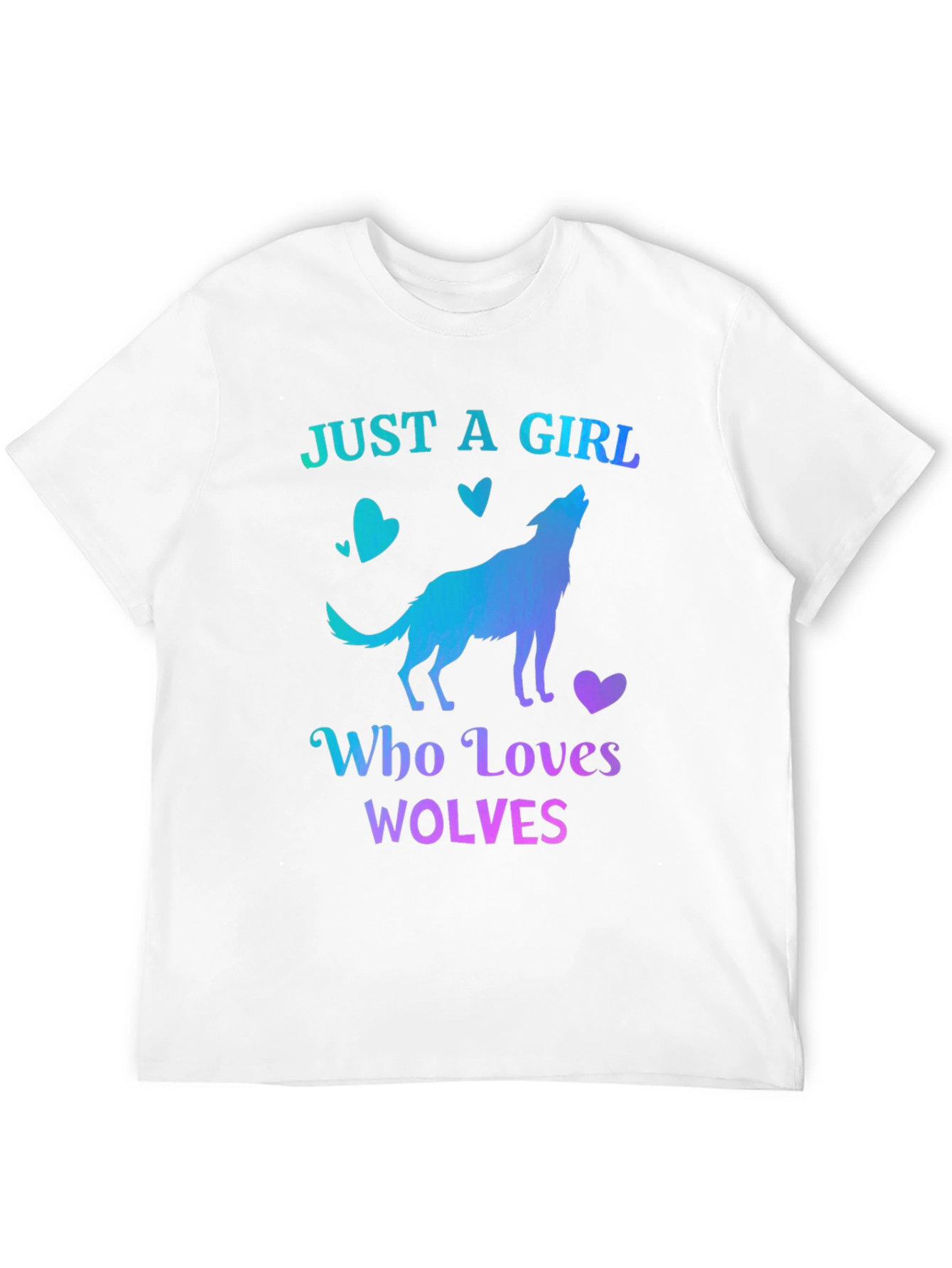 Just A Girl Who Loves Wolves Graphic T-Shirt