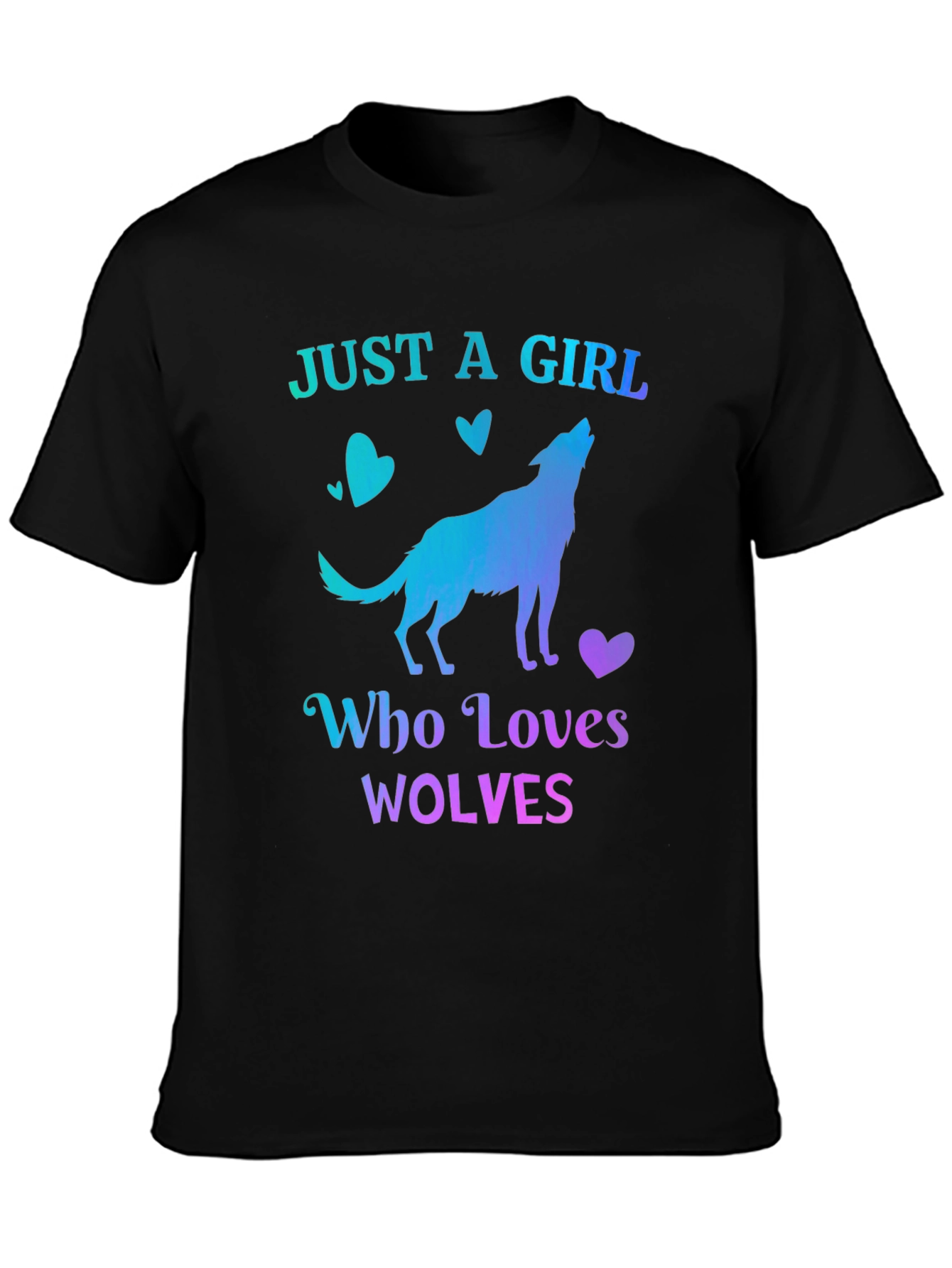 Just A Girl Who Loves Wolves Graphic T-Shirt