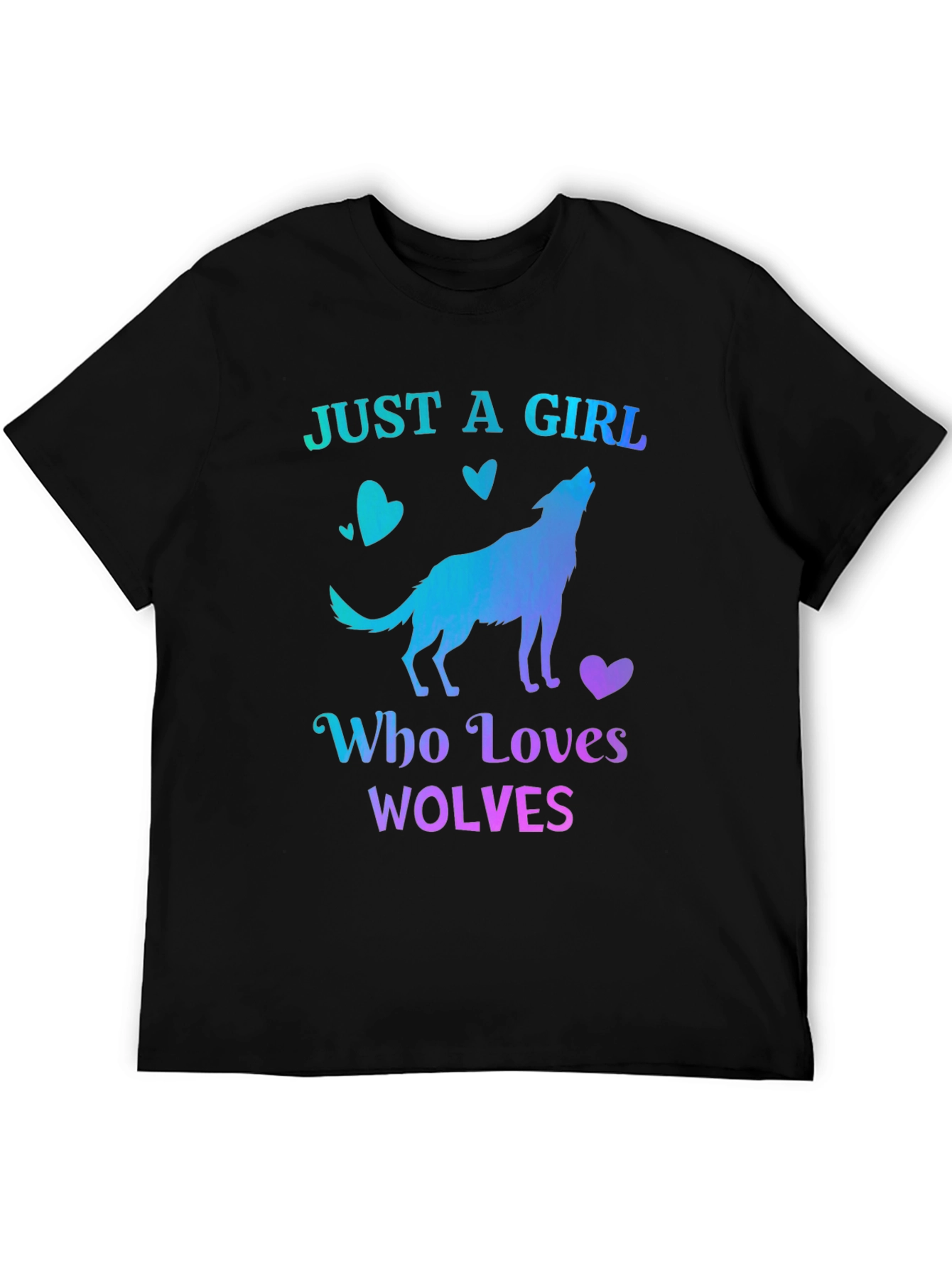 Just A Girl Who Loves Wolves Graphic T-Shirt