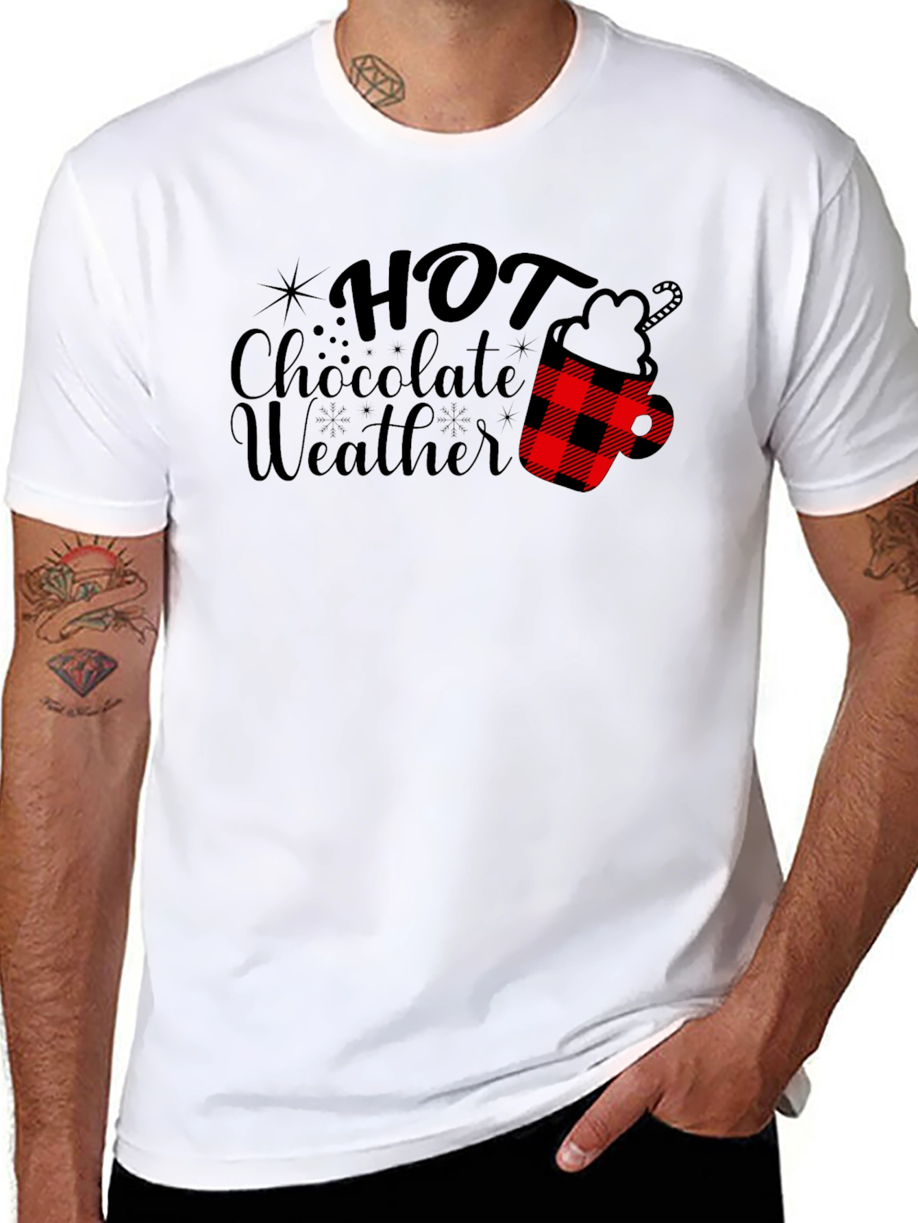 Hot Chocolate Weather Graphic Tee - Winter Apparel