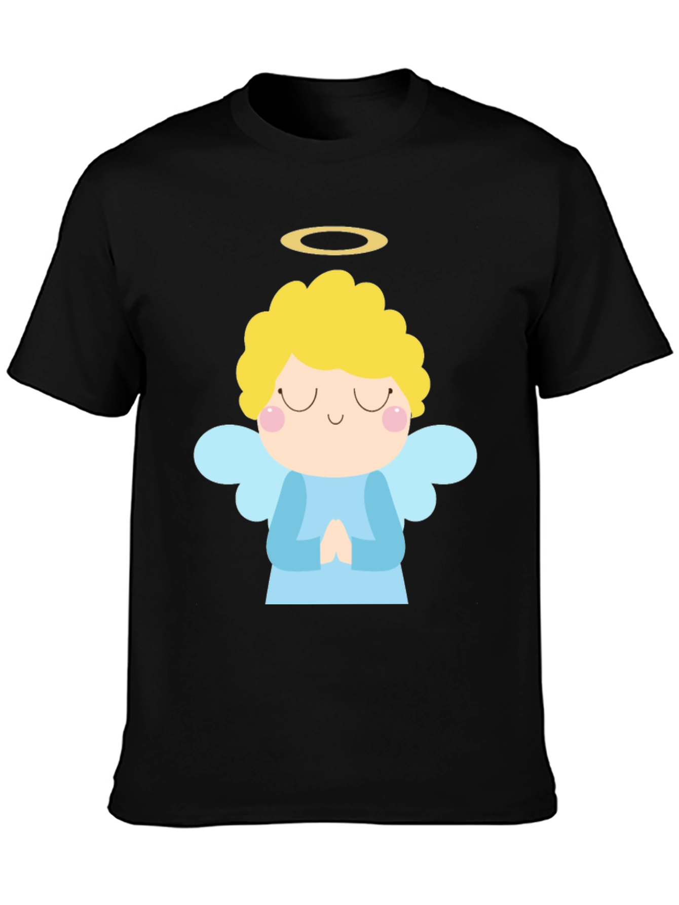 Angel Graphic Black T-Shirt Cute Style