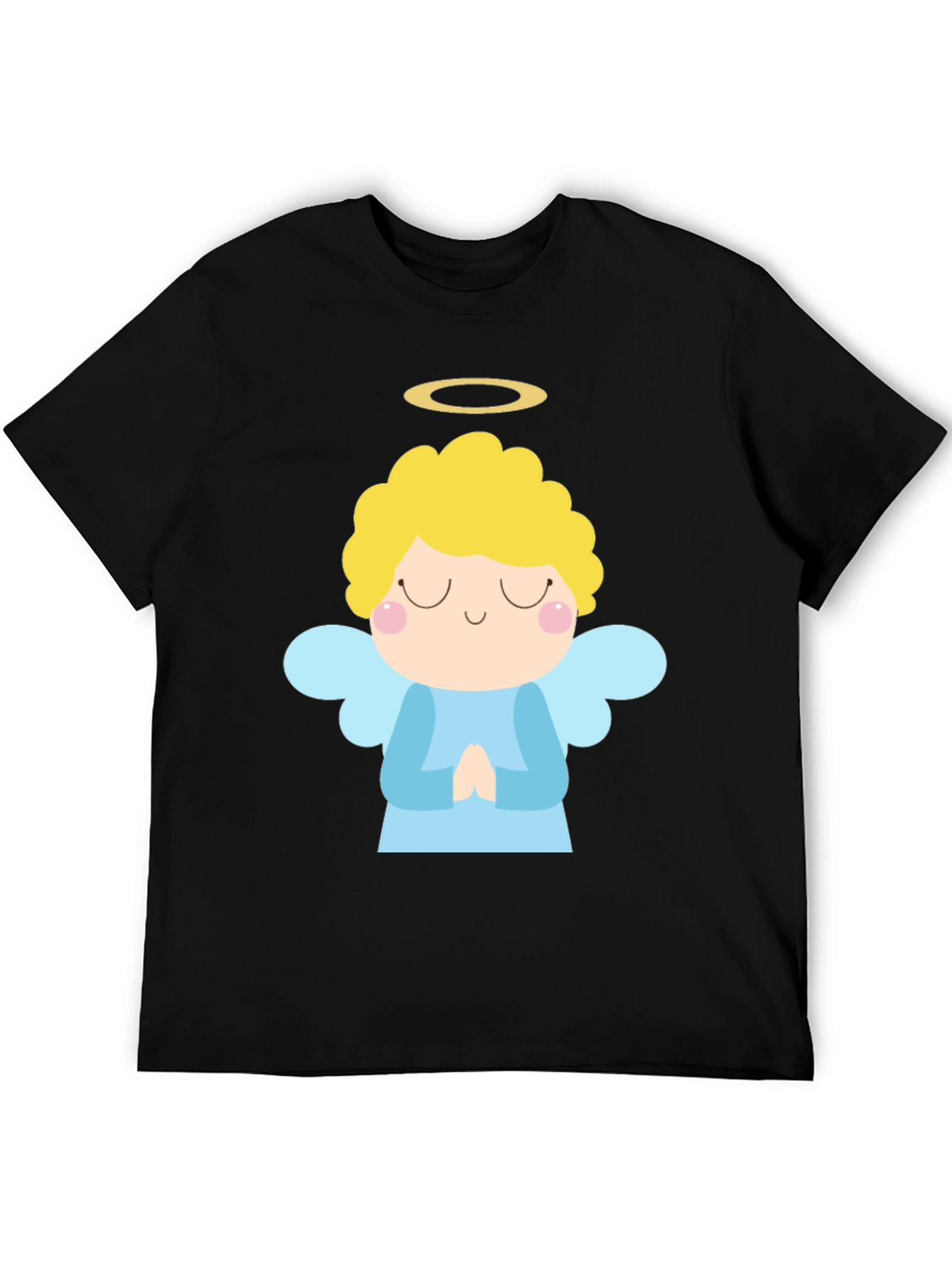 Angel Graphic Black T-Shirt Cute Style