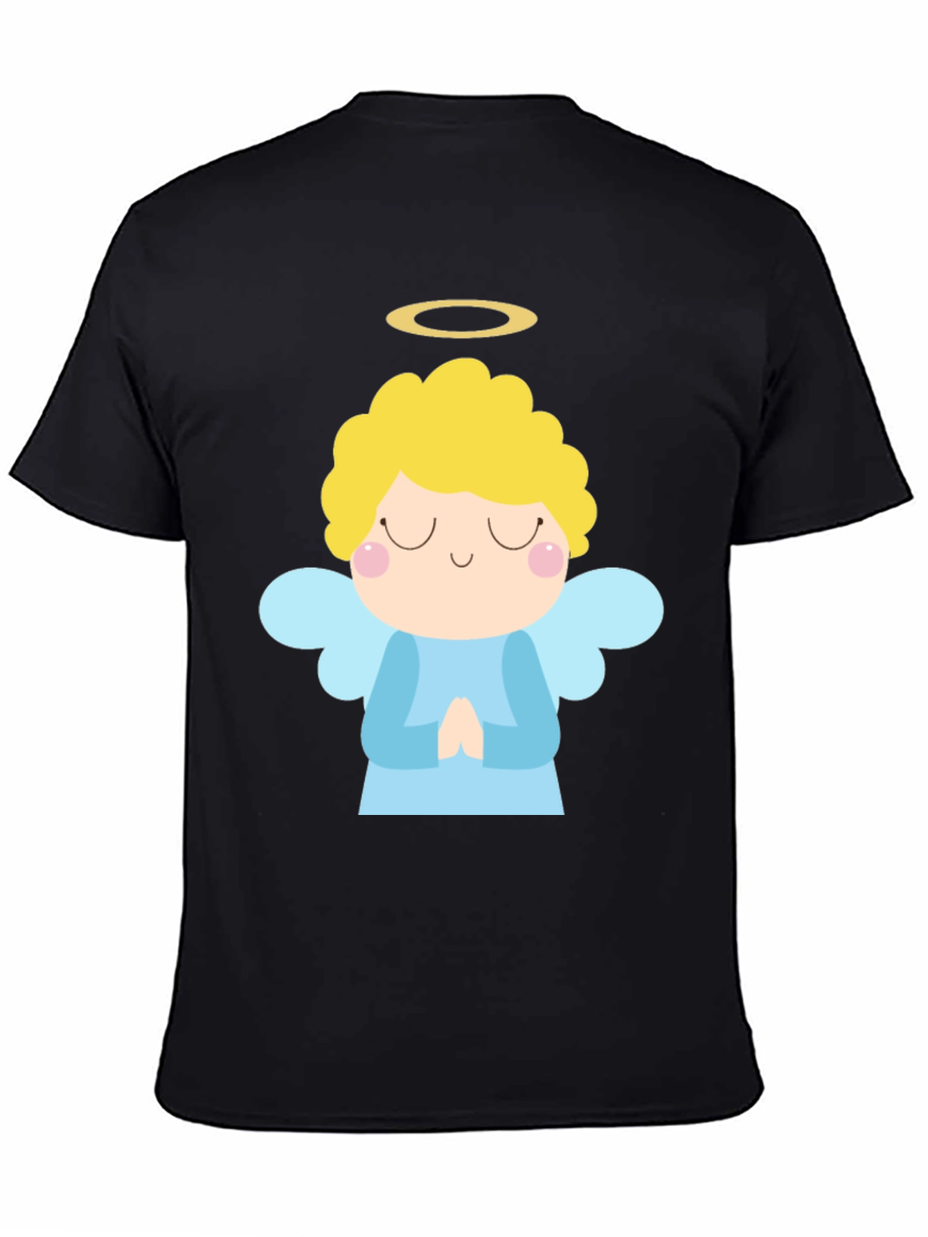 Angel Graphic Black T-Shirt Cute Style