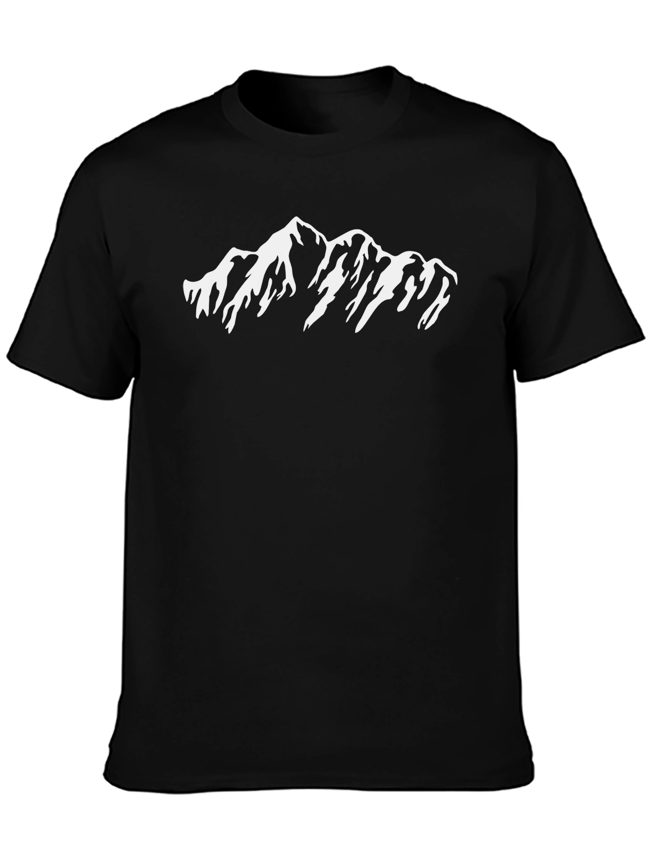 Mountain Peak Graphic Black T-Shirt