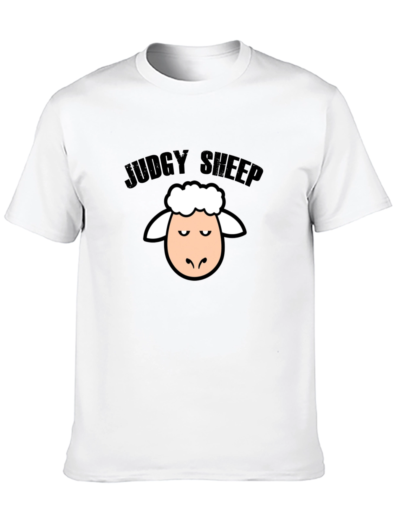 Judgy Sheep Graphic Tee - Black Humor T-Shirt
